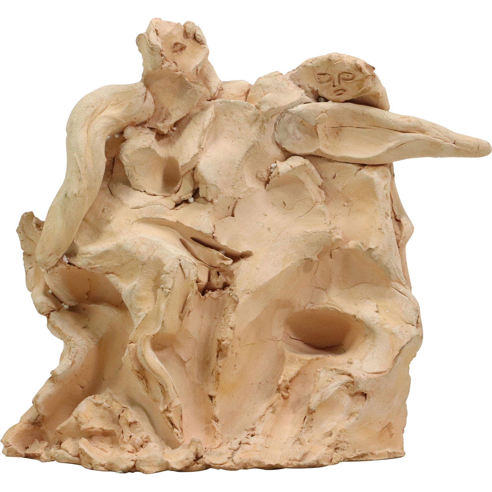 REUBEN NAKIAN 1897-1986, Terracotta Sculpture Nymph and Satyr, Signed: REUBEN NAKIAN 1897-1986, Terracotta Sculpture Nymph and Satyr, Signed. size: 9h 9.75w. ASKart: Reuben Nakian (1897 - 1986) was active/lived in New York, Connecticut. Reuben Nakian is known for Abstrac