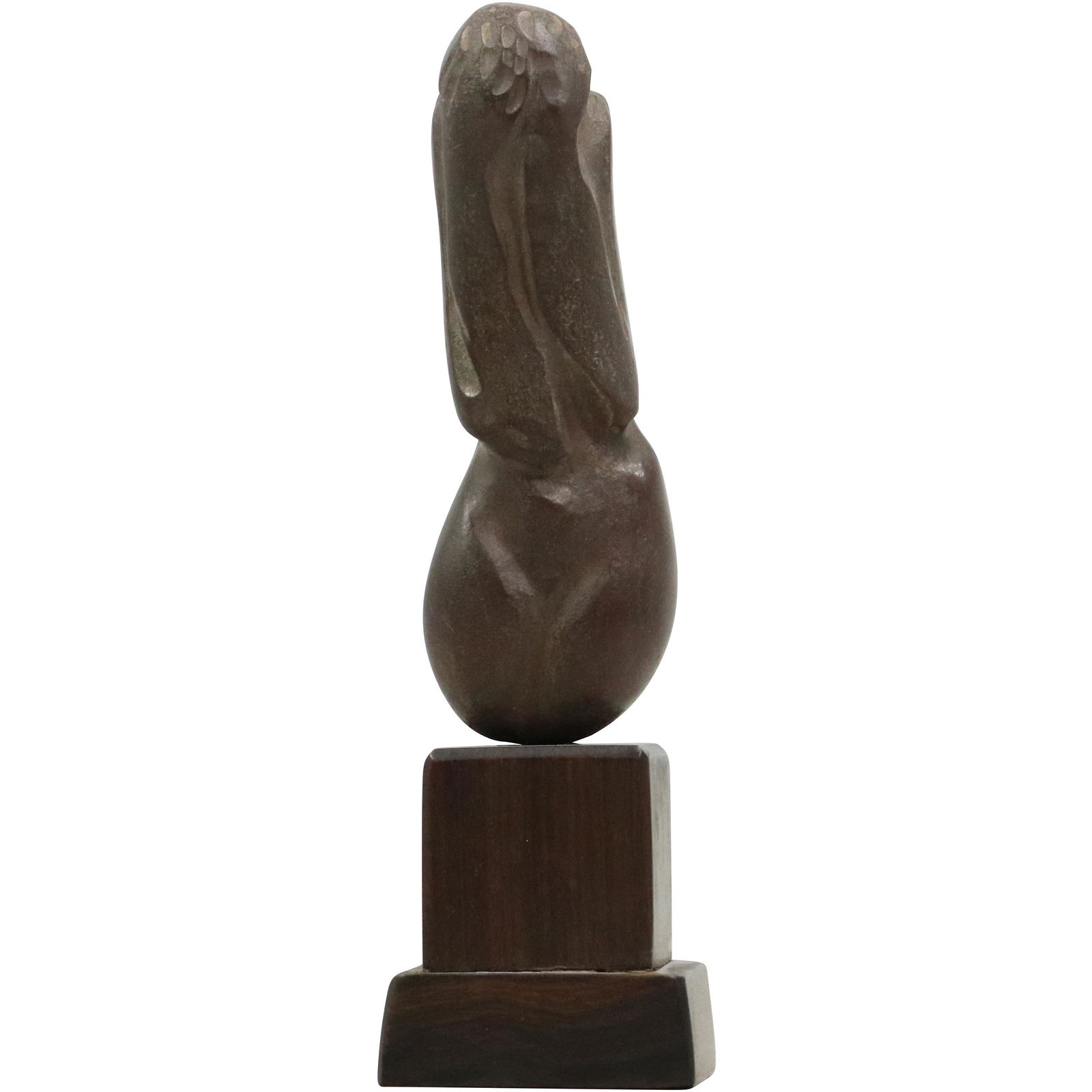 HESKETH Mid-Century Modern Sculpture Morning Female Torso in Clay on Pedestal (1 of 10)