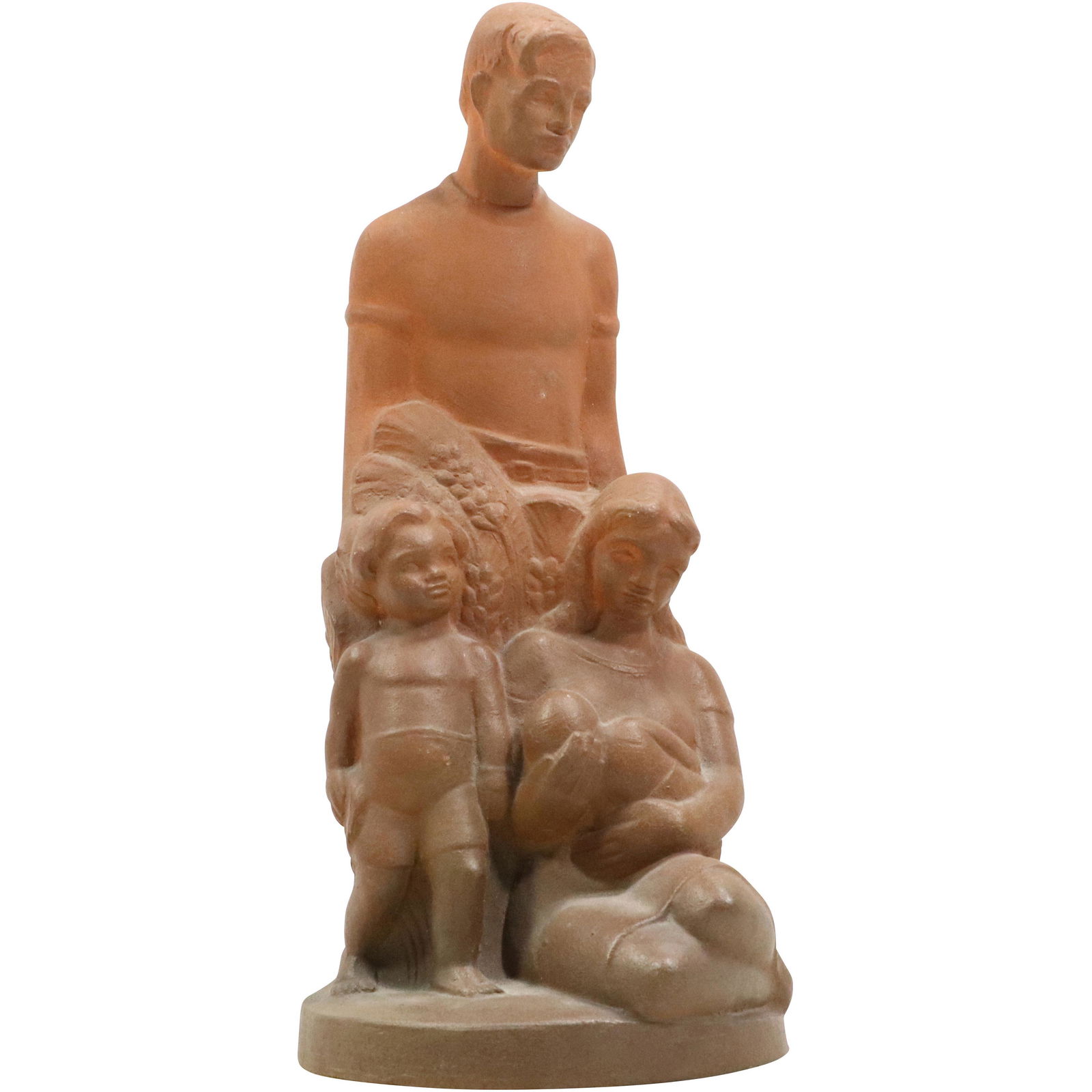 Vintage Terracotta Family Figurative Sculpture Grouping (1 of 10)