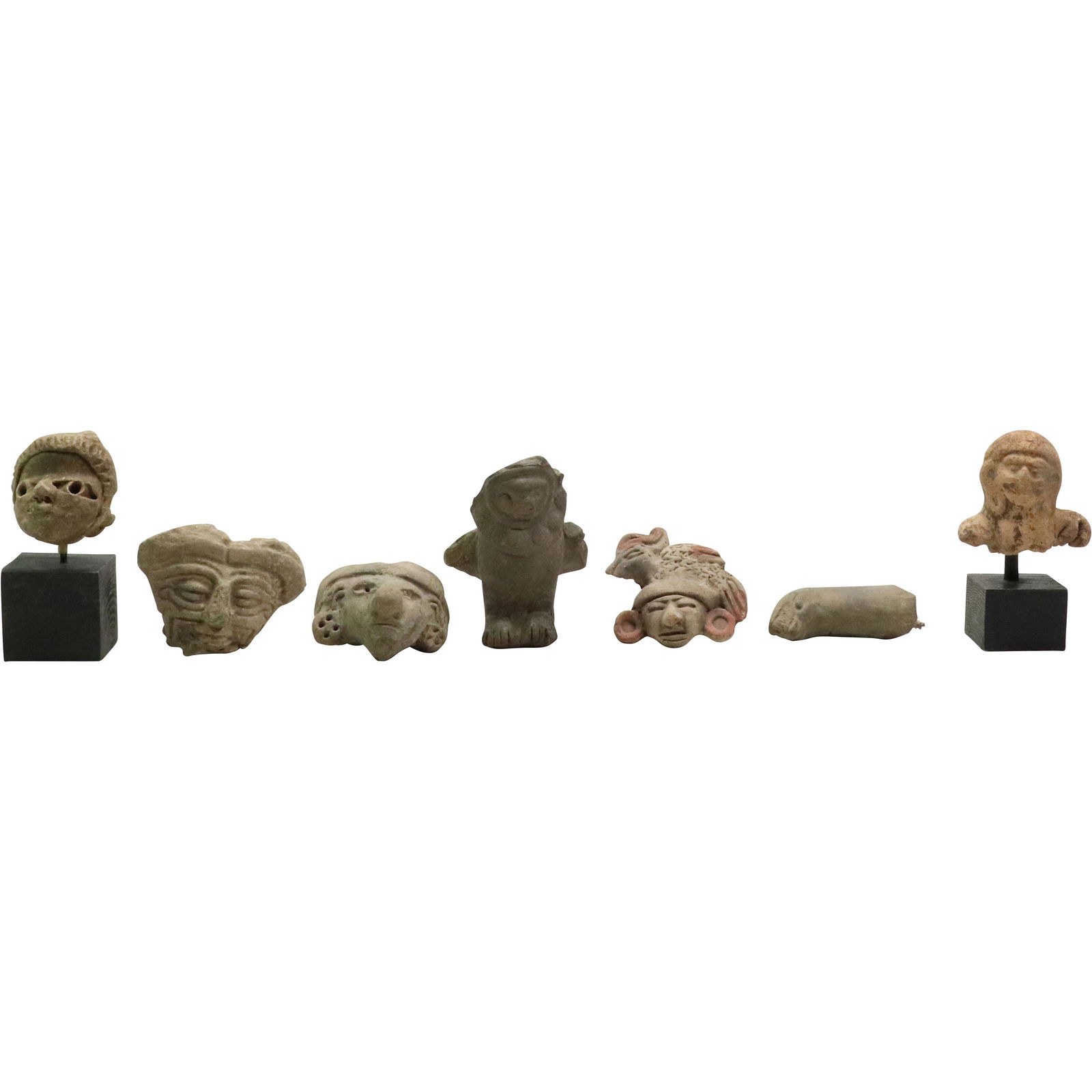 [7] Ancient Stone Artifact Elements - Variety, Some on Stands (1 of 13)