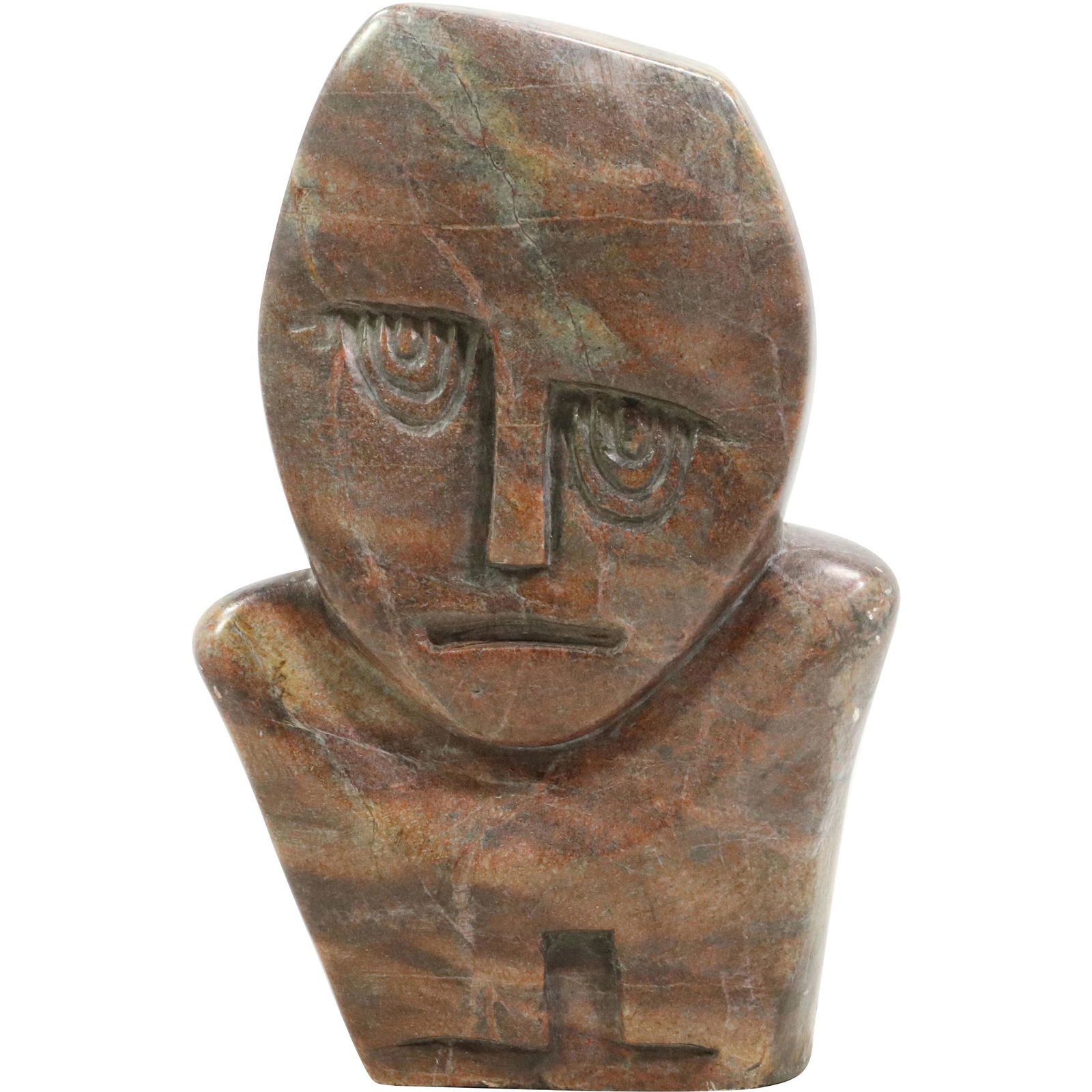 Mid-Century Modern Carved Marble Stone Bust of a Man (1 of 6)