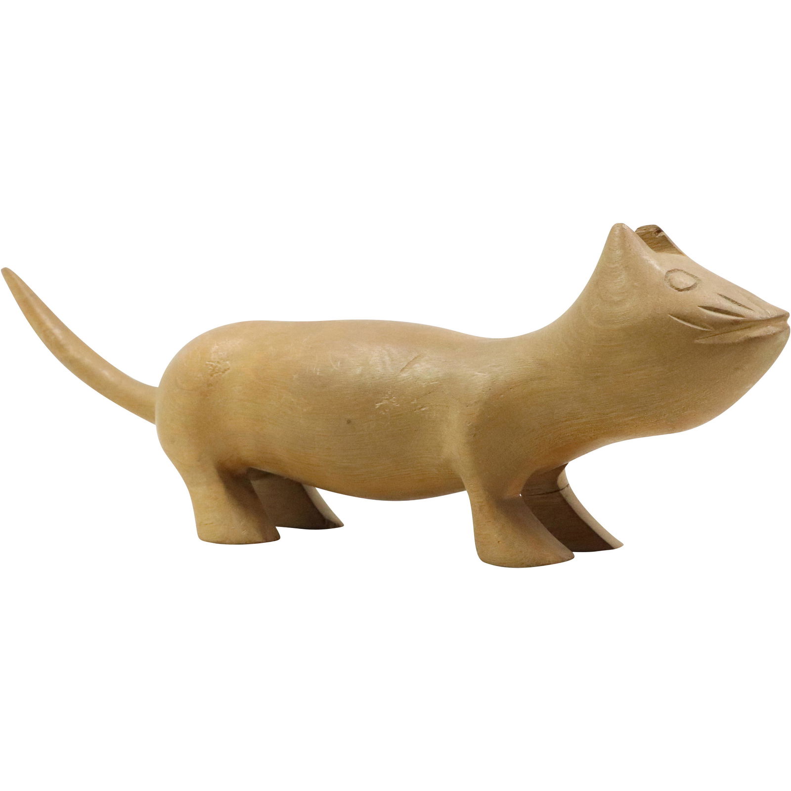 Mid-Century Modern Hand Carved Wooden CAT Figure Sculpture: Mid-Century Modern Hand Carved Wooden CAT Figure Sculpture. size: