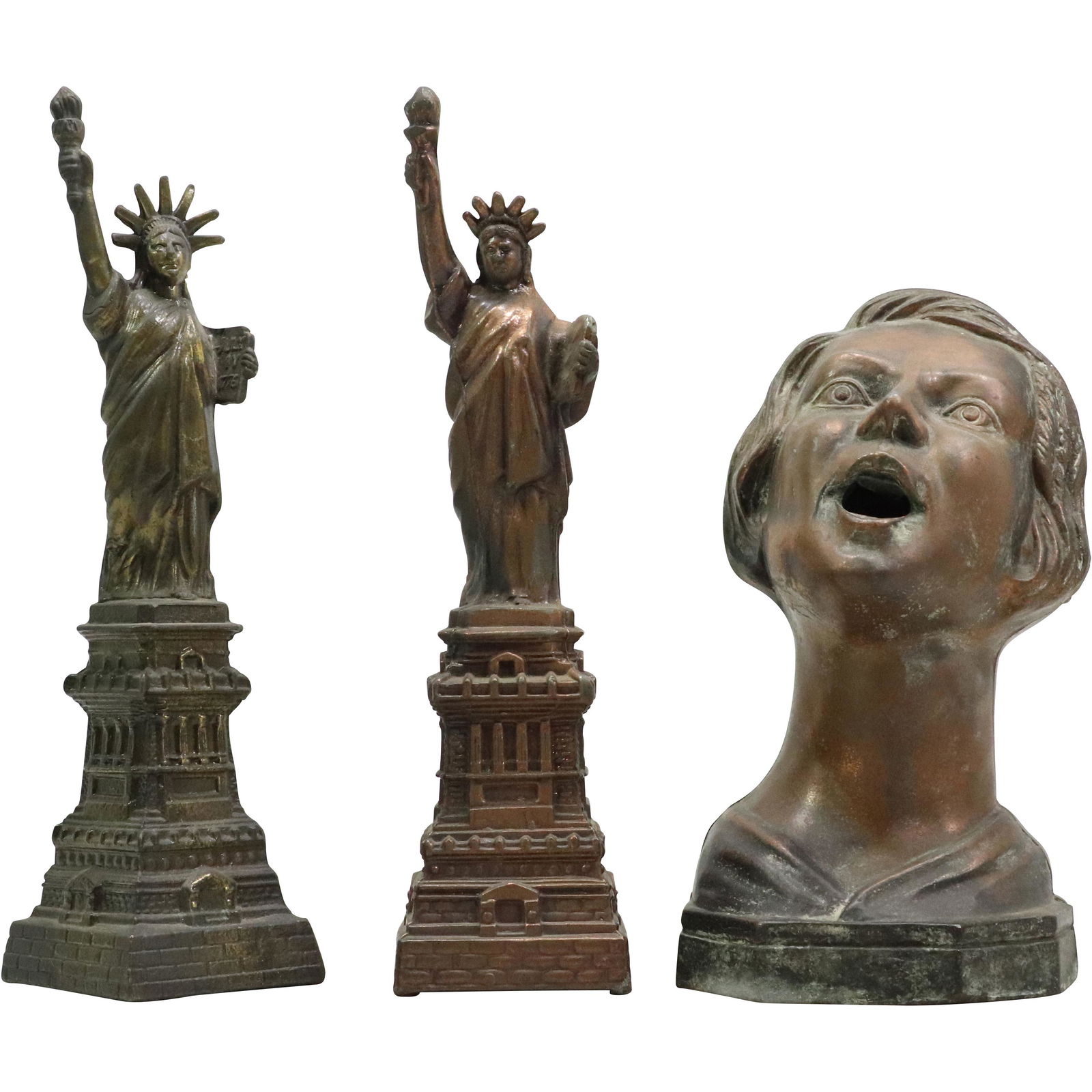 [3] Assorted Vintage Cast Metal Liberty Woman, Statues of Liberty (1 of 17)