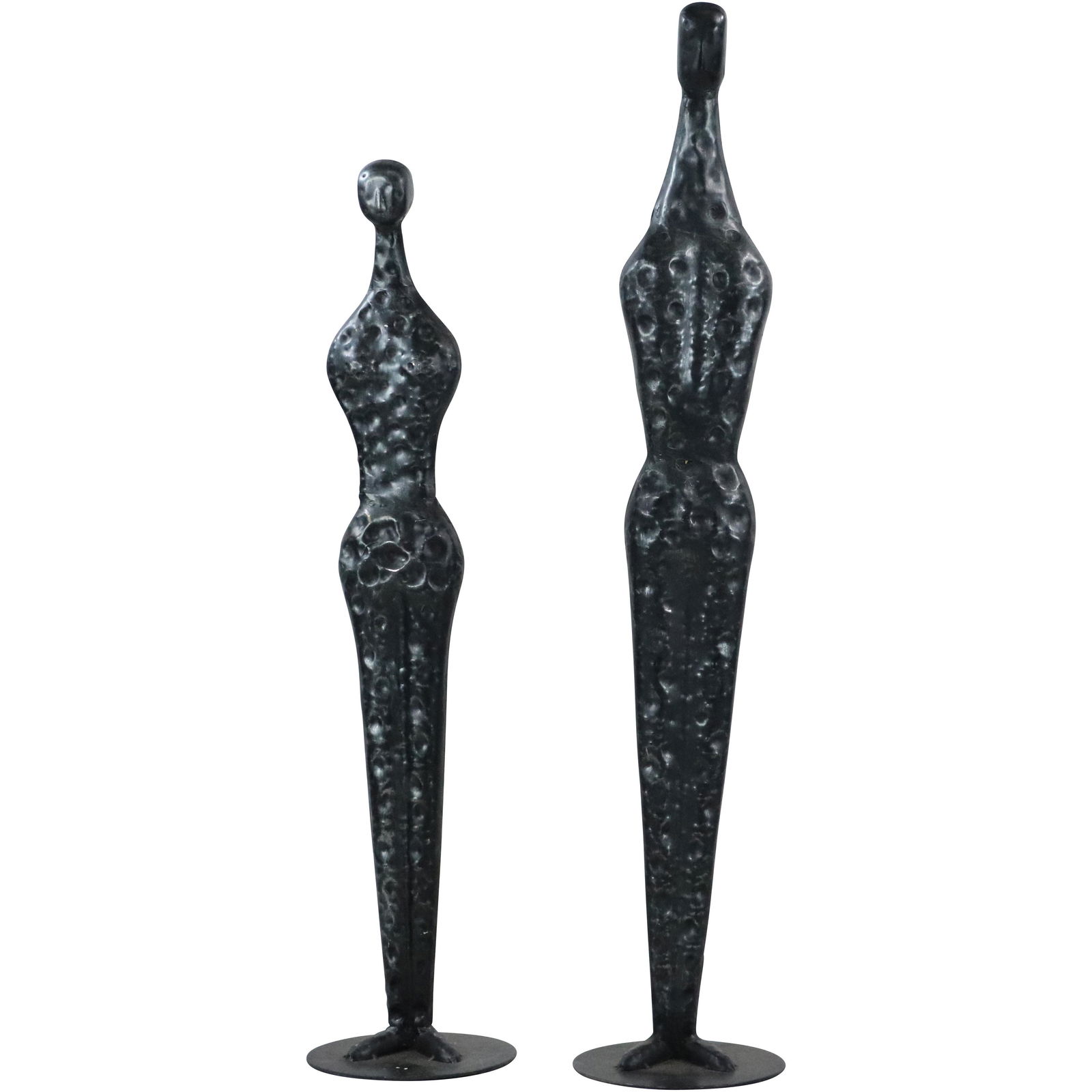 [2] Tall Metal Decorative Modern Design Figures Male & Female 33.5 & 39 inches height (1 of 16)