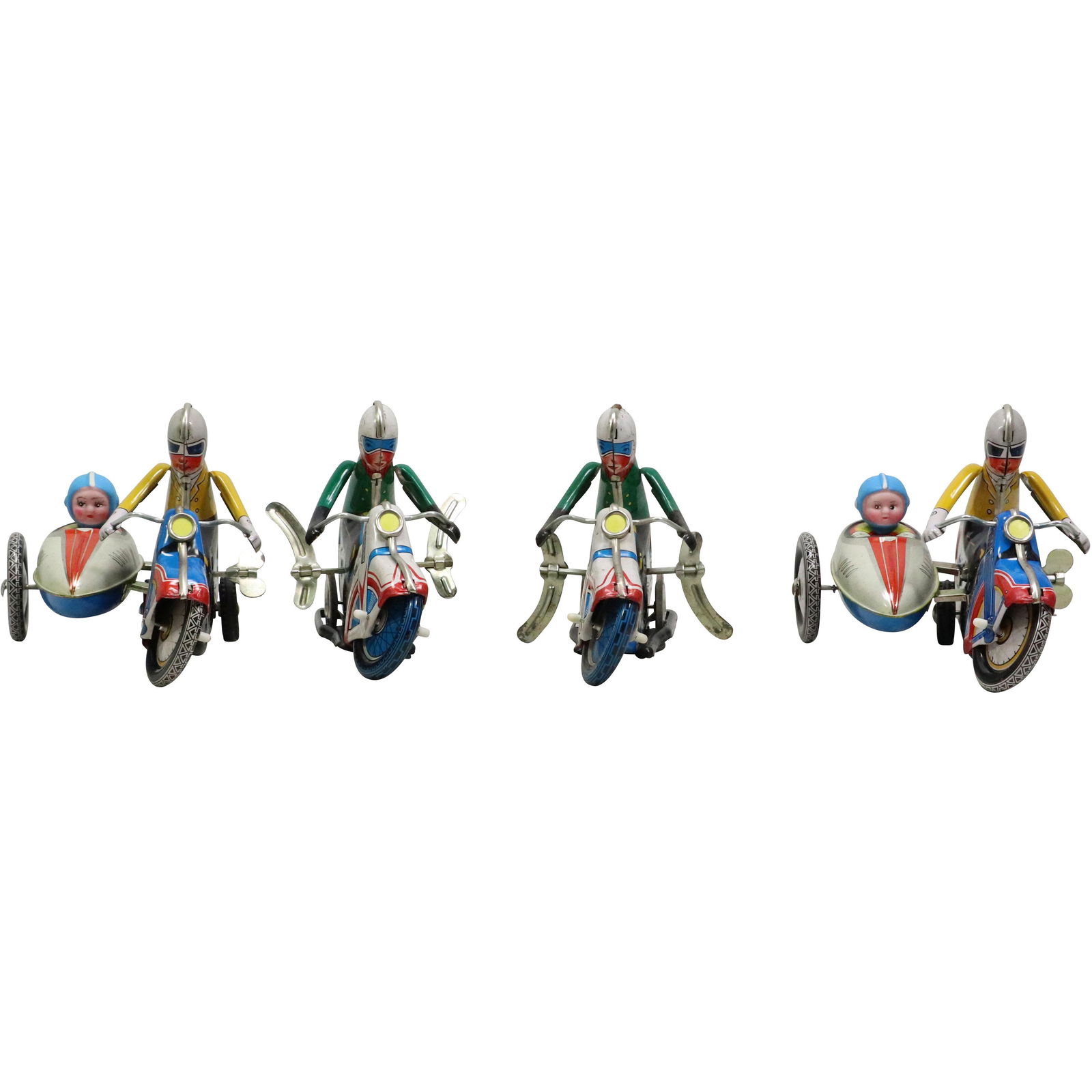 [4] Vintage Tin Lithograph Motorcycle Toys in Original Boxes (1 of 7)