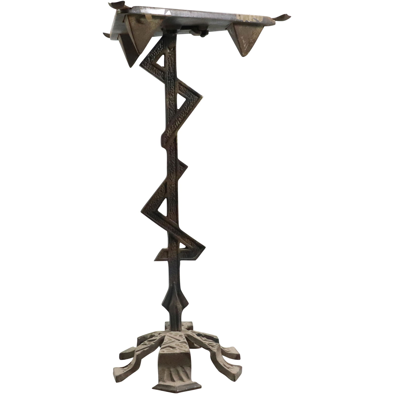 Circa 1920s Stylish Art Deco Cast Iron Tall Smoke Stand (1 of 13)