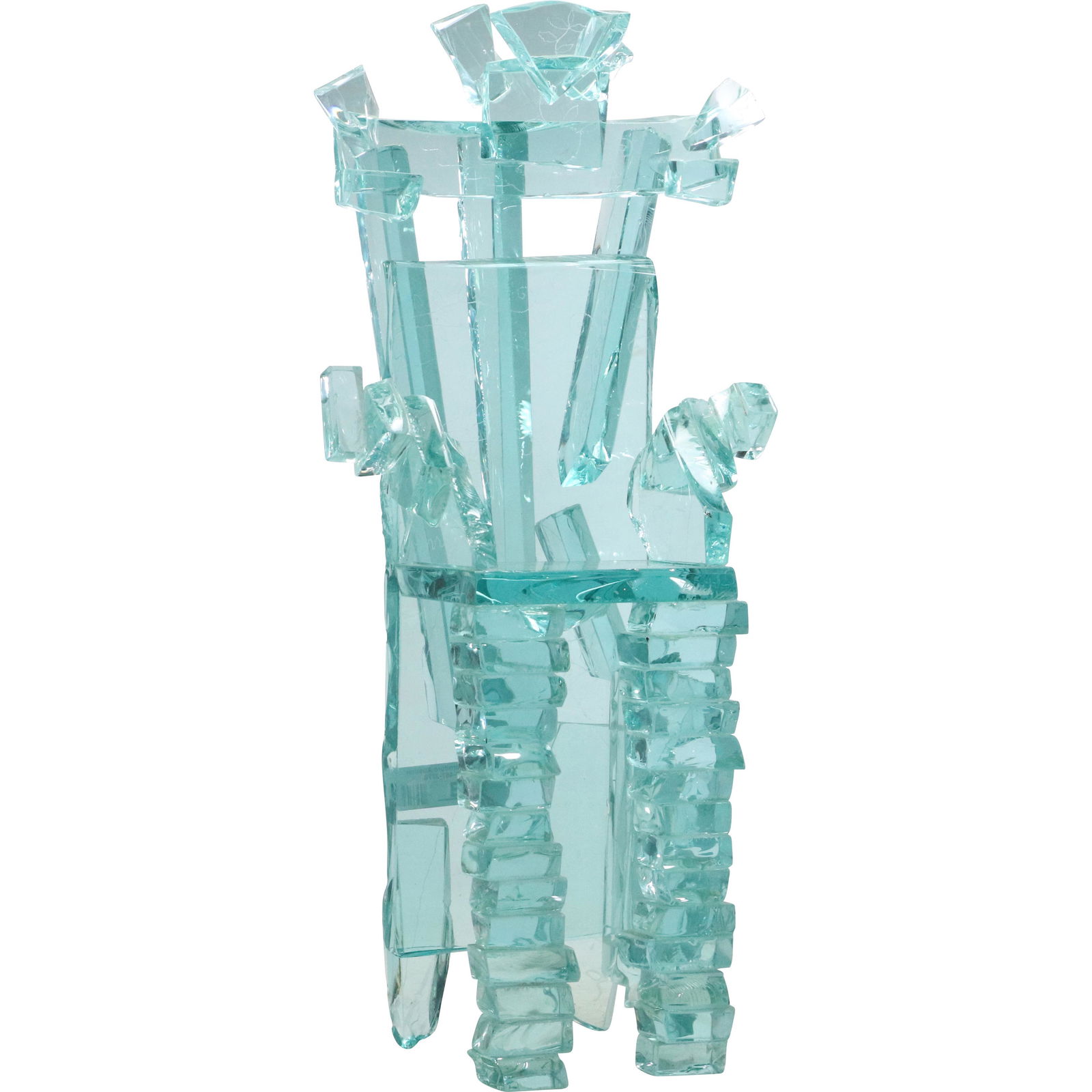 SUSAN PELISH (American, born 1946) Mid-Century Modern Glass CHAIR Sculpture (1 of 17)