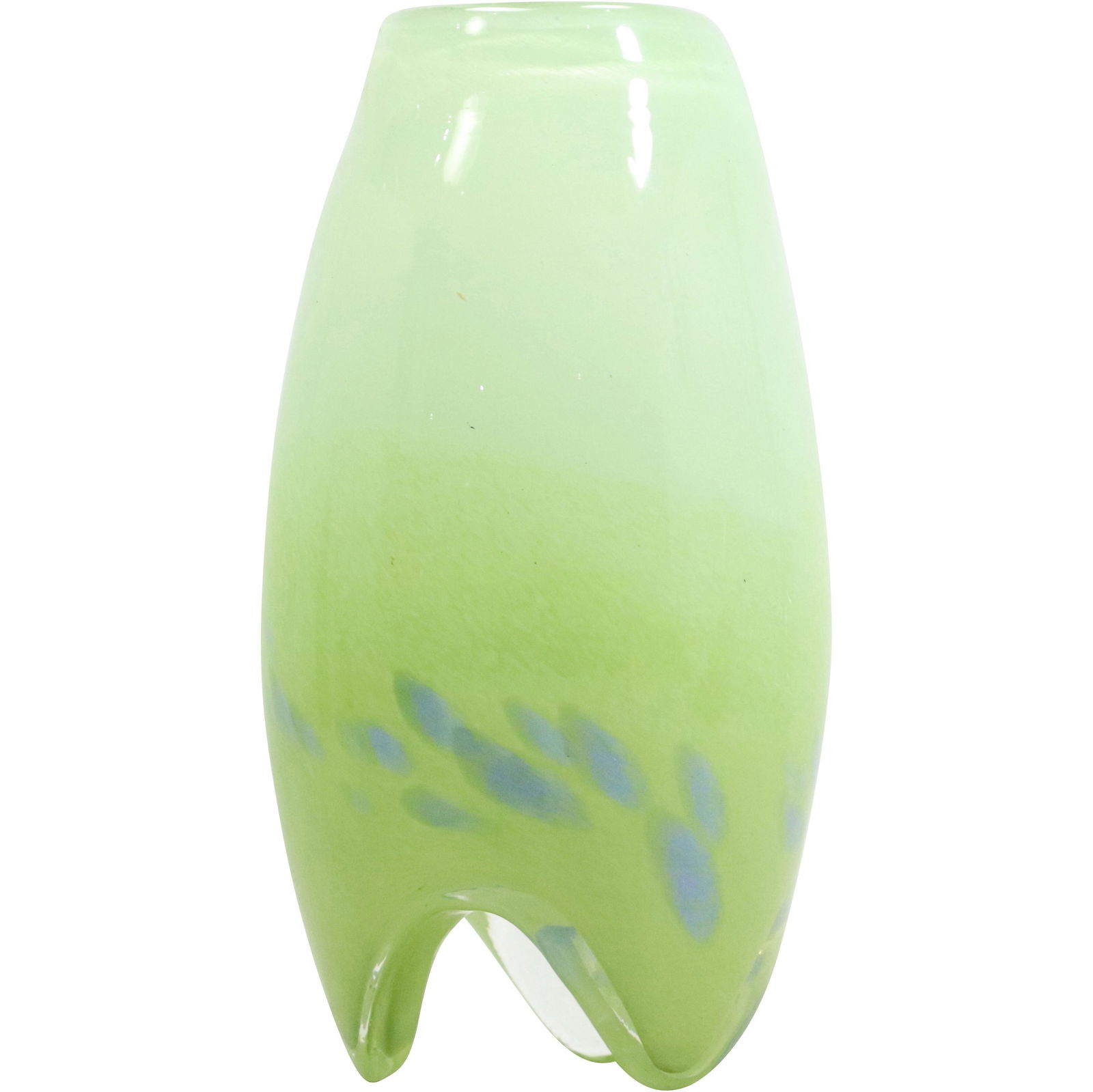 Modern Design Rocket Shaped Lime Green Art Glass Vase (1 of 11)
