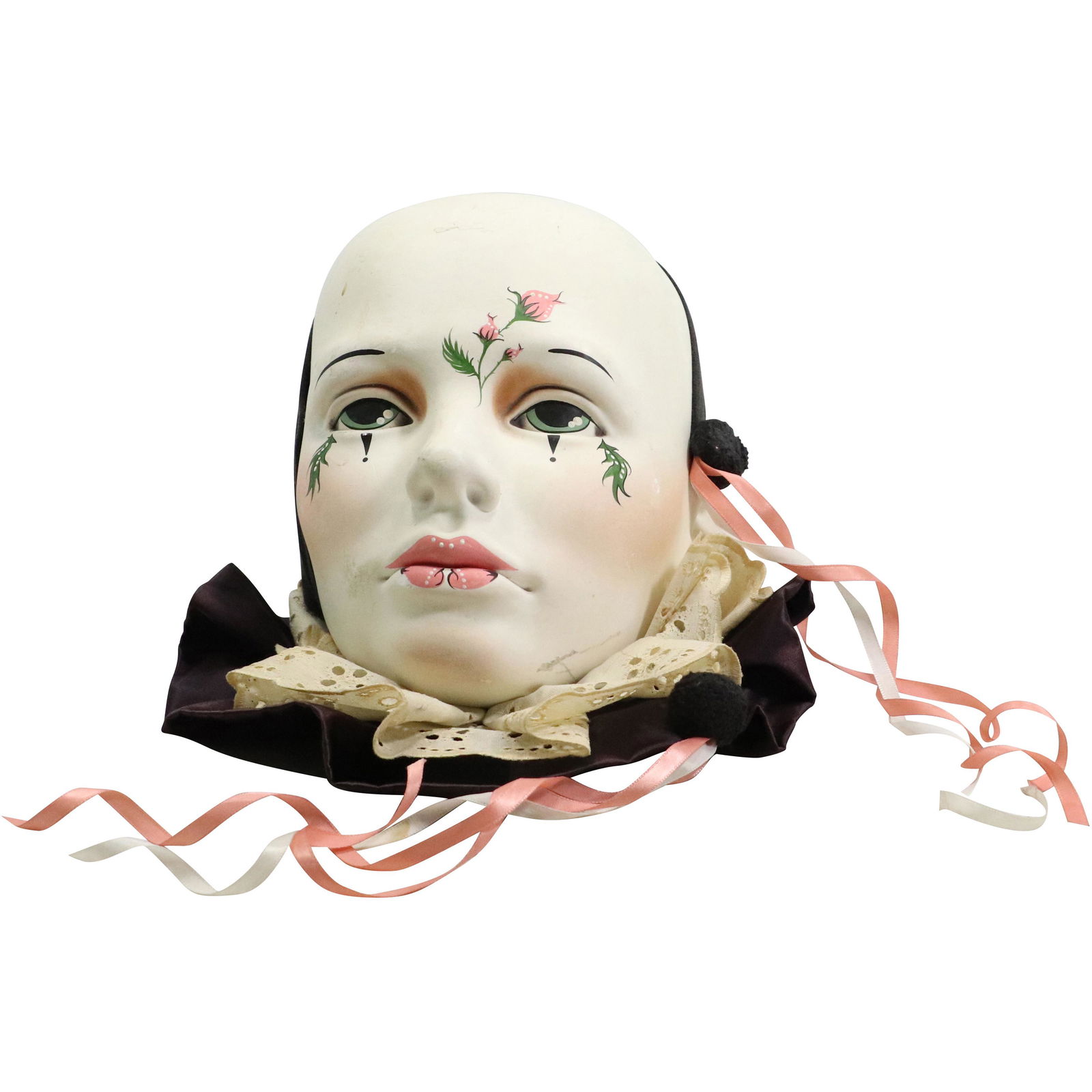 Fine Porcelain Harlequin Clown Face Masquerade Mask (1 of 9)