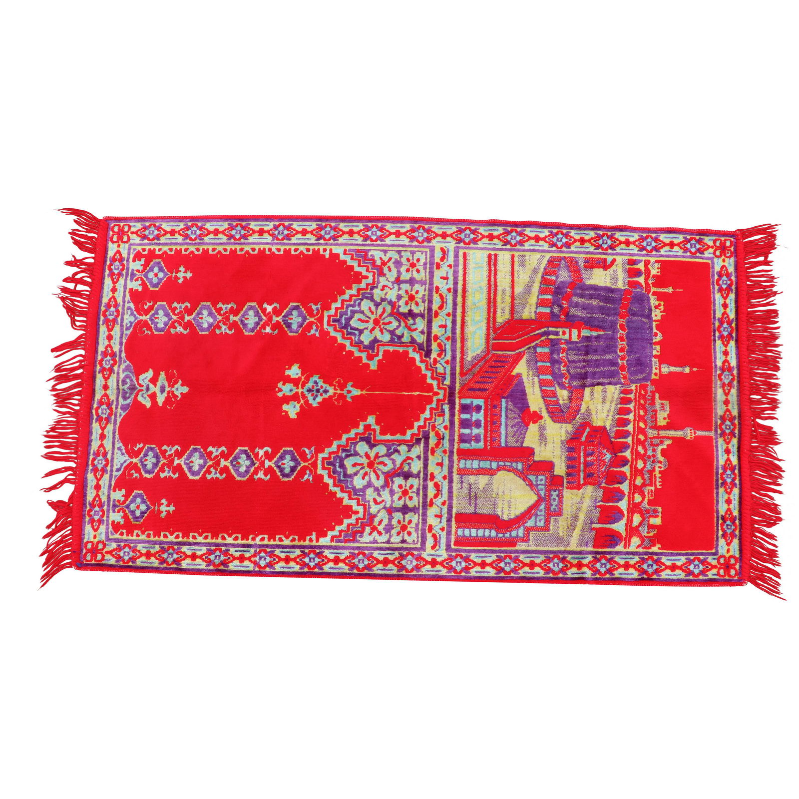 Red Cotton Jerusalem Prayer Rug / Wall Tapestry (1 of 7)
