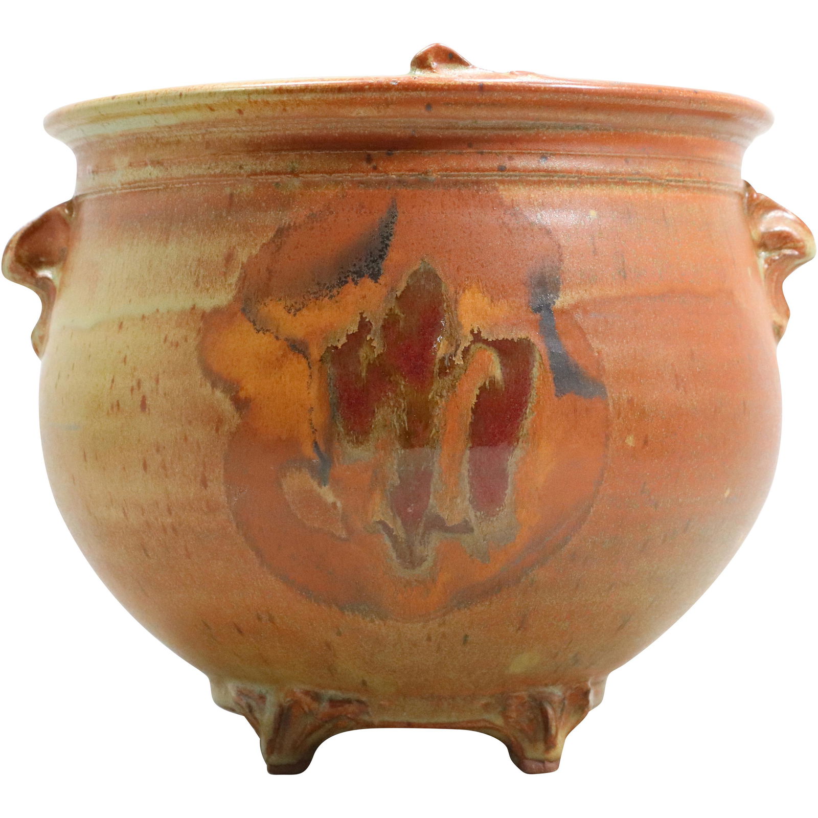 Signed and Decorated Studio Art Pottery Pot (1 of 10)