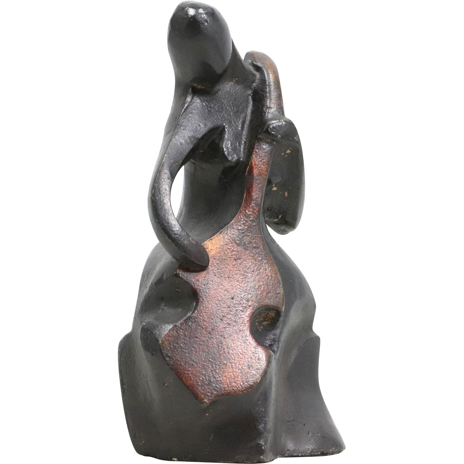 Vintage Ceramic Sculpture Modernism Figure Playing Cello Instrument (1 of 10)