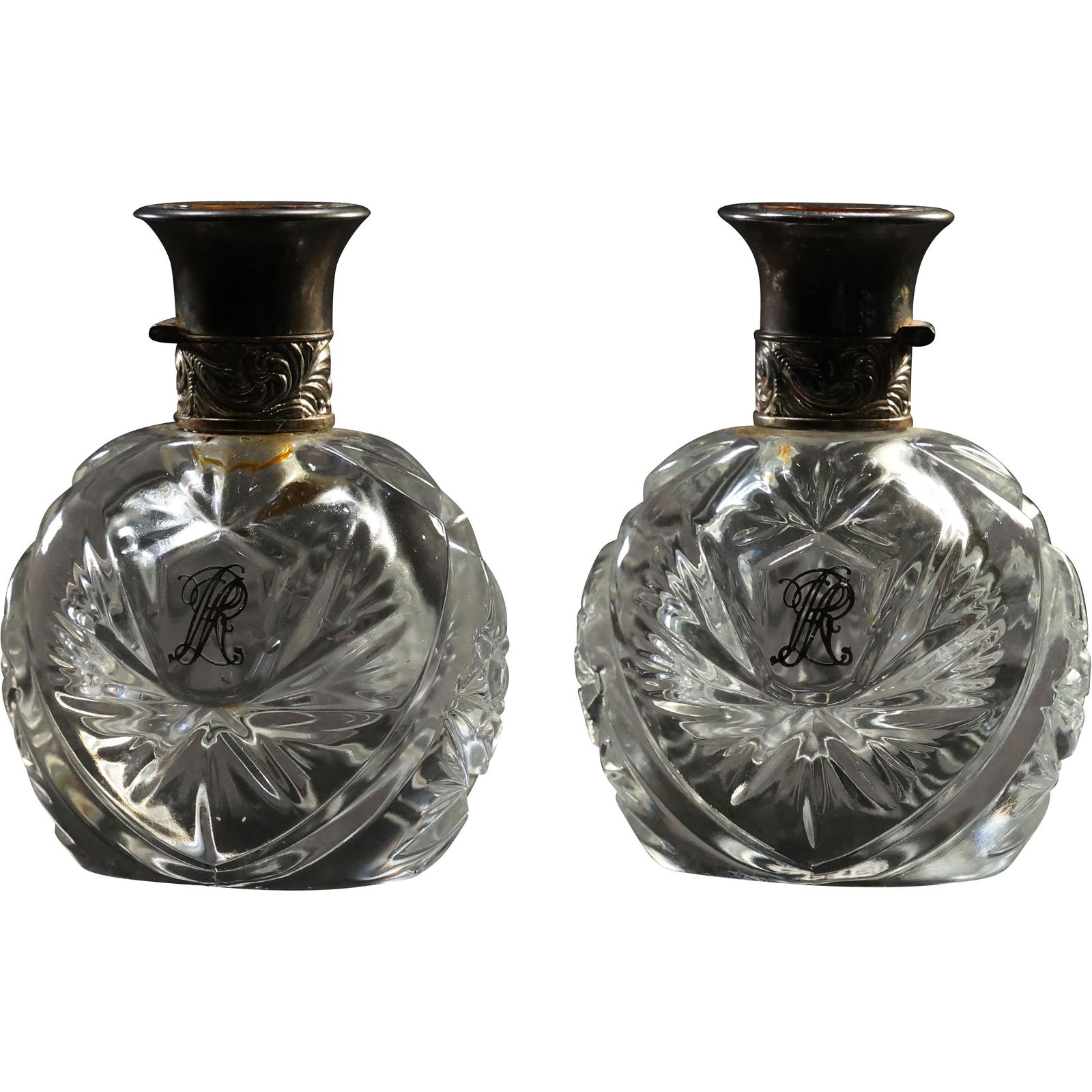 [2] Vintage RALPH LAUREN Silver Topped Perfume Bottles, Original Labels 1989 (1 of 15)