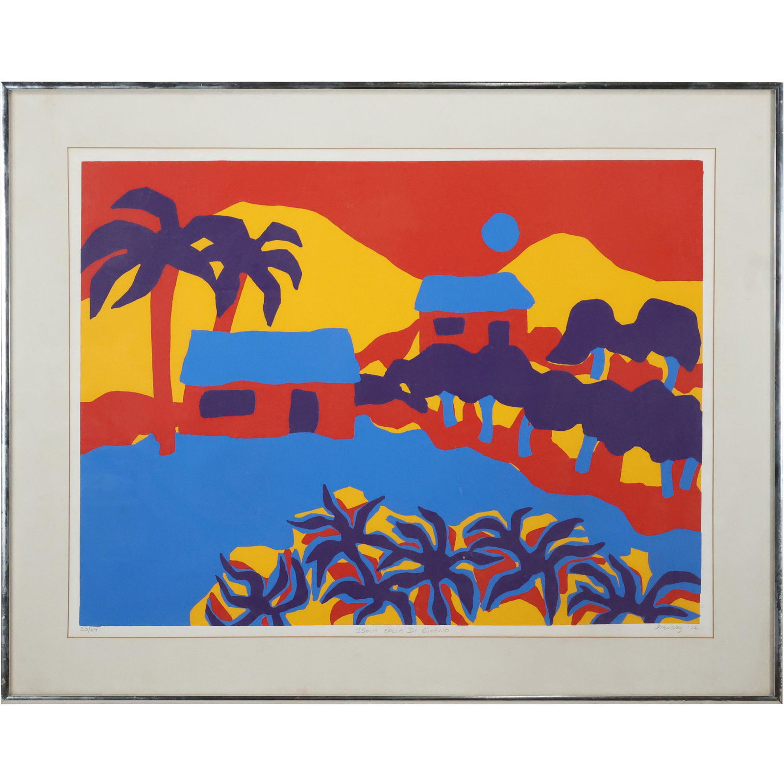 MILDRED DIENSTAG 1972 SIGNED SERIGRAPH #20/64 Isola Eolia Di Giorno (1 of 14)
