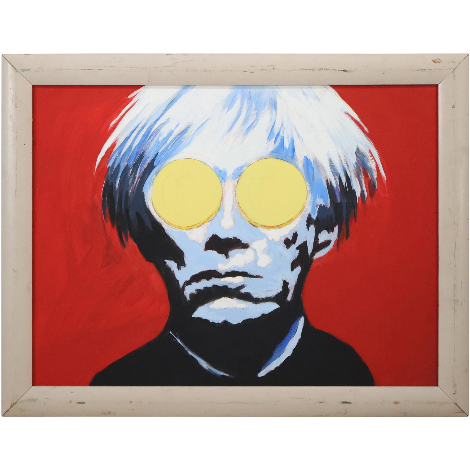 ANDY WARHOL Portrait Oil on Canvas Painting, Unsigned, Framed: ANDY WARHOL Portrait Oil on Canvas Painting, Unsigned, Framed. size: 18 x 24, 21 x 27 outside frame