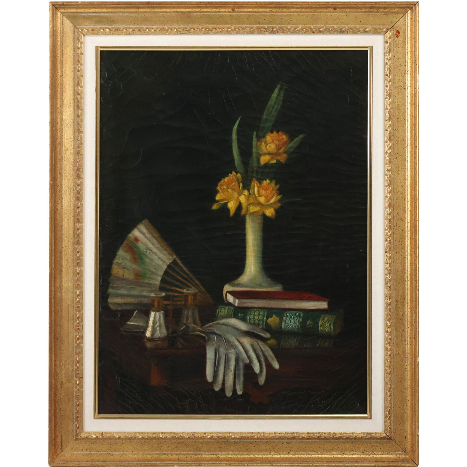 Signed Ethelyn Sanders, 19th C. Dutch Still Life Oil on Canvas Painting (1 of 12)