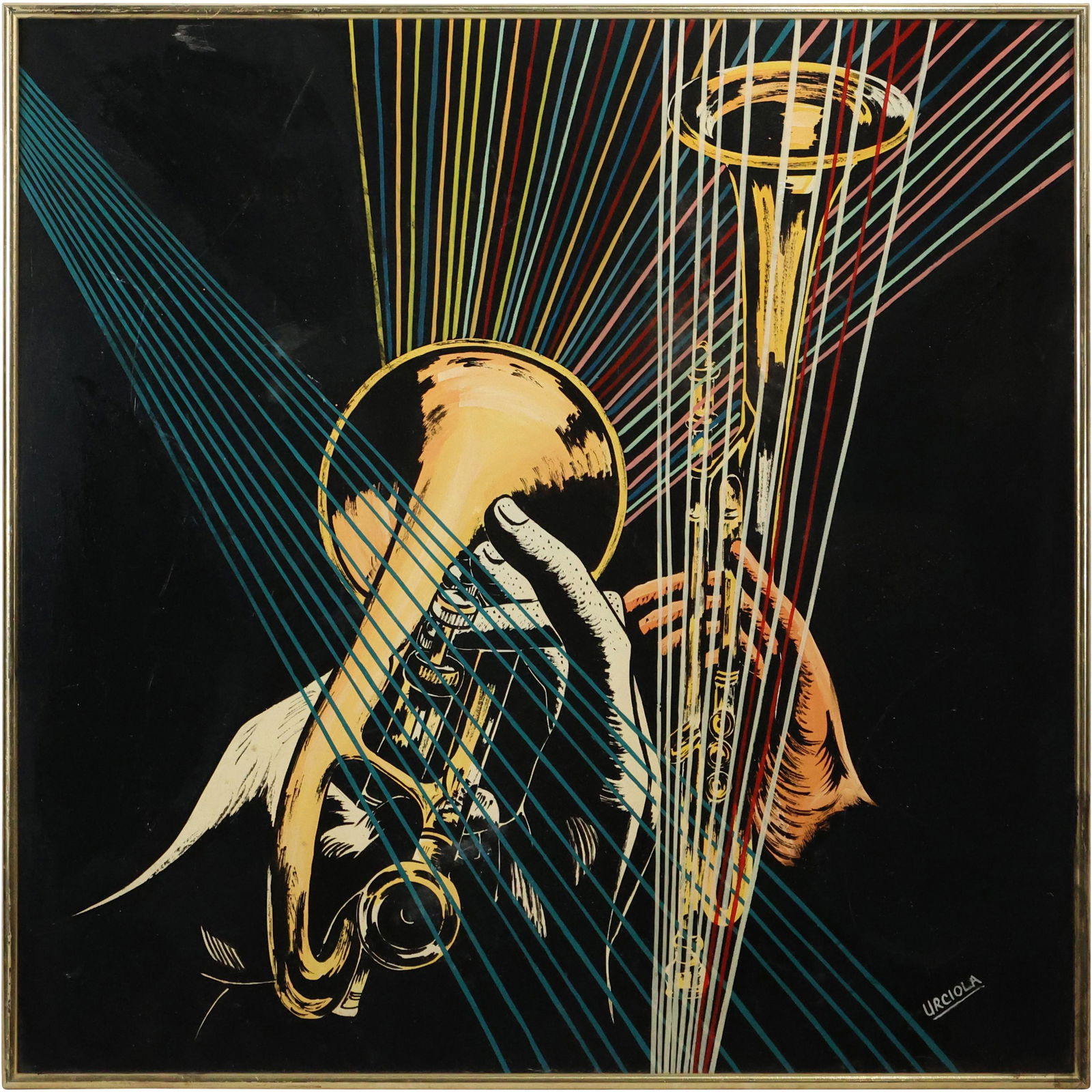 Urciola, Framed Serigraph, Jazz Trumpet Players (1 of 17)