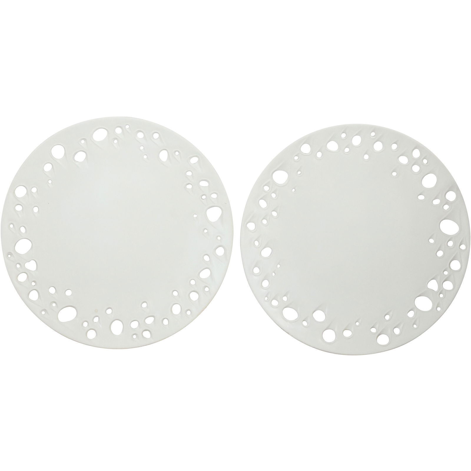 Pair of Global Views White Ceramic Lunar Dishes (1 of 12)
