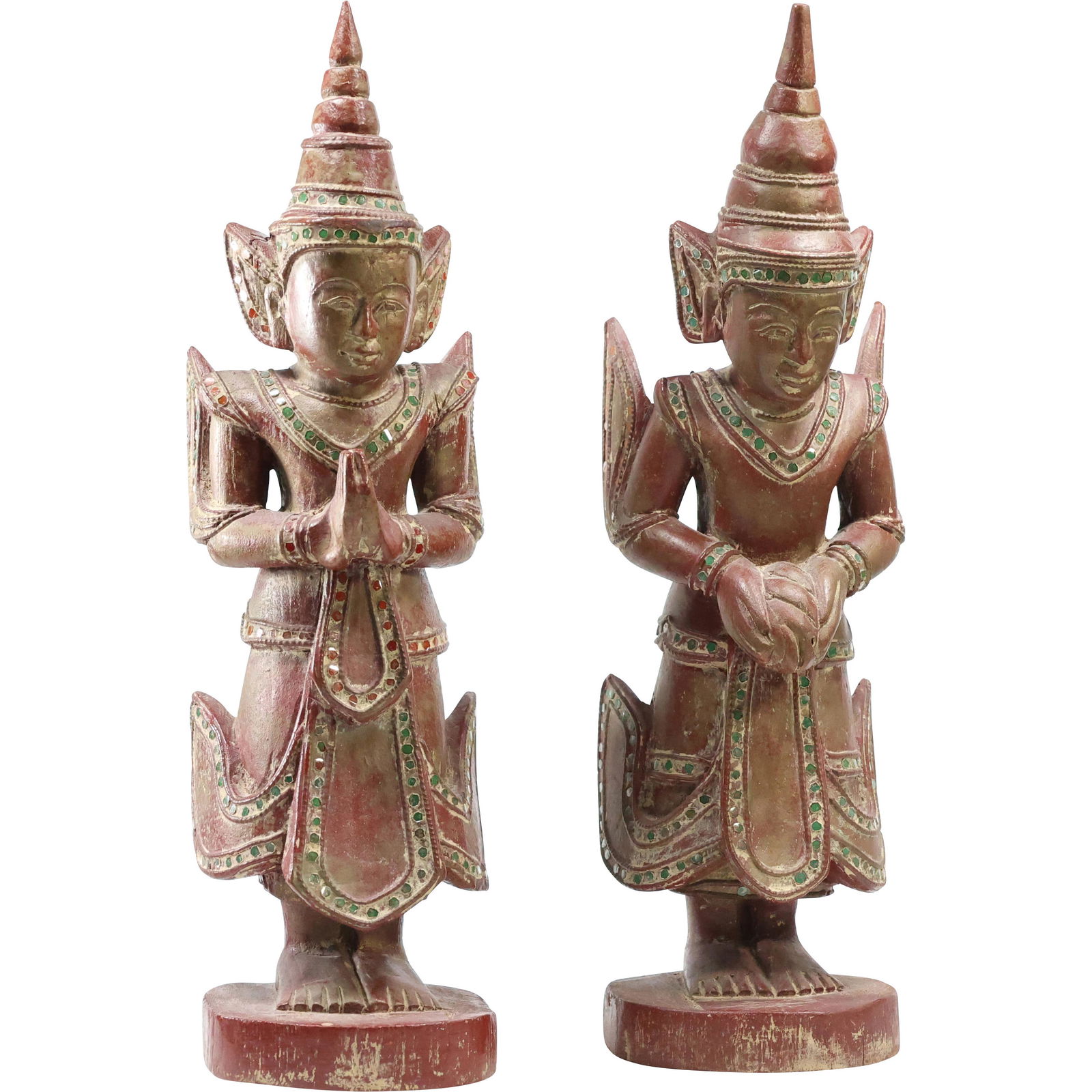 [2] Carved Wooden Tibetan Goddess Figures (1 of 20)