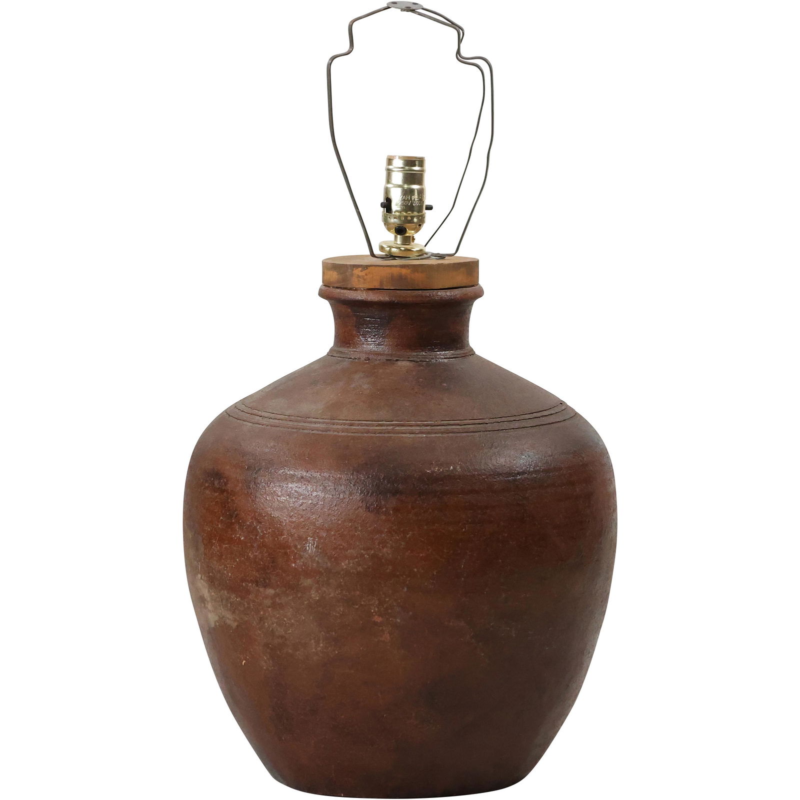 Red Ware Pottery Vessel Table Lamp (1 of 13)