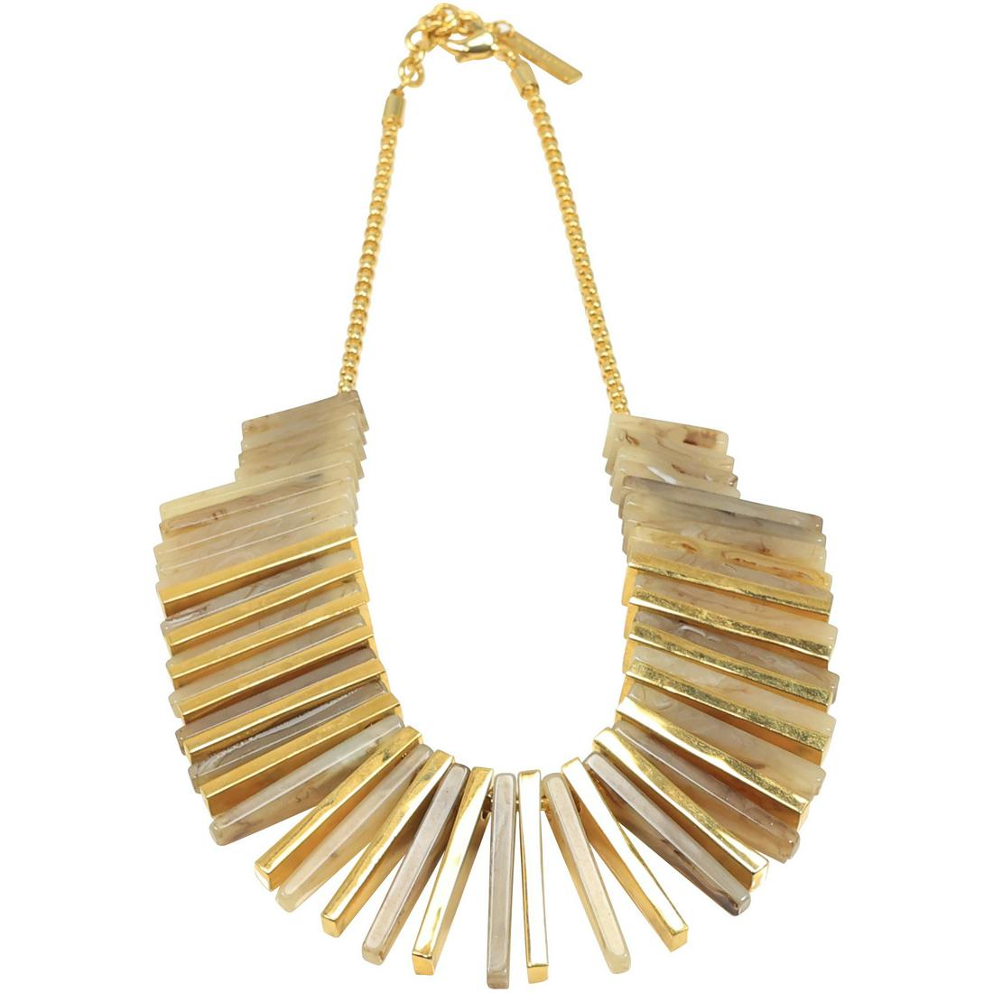 Vince Camuto "Skyline" Lucite and Gold Tone Necklace: Vince Camuto "Skyline" Lucite and Gold Tone Necklace 22 in. x 1 5/8 in.