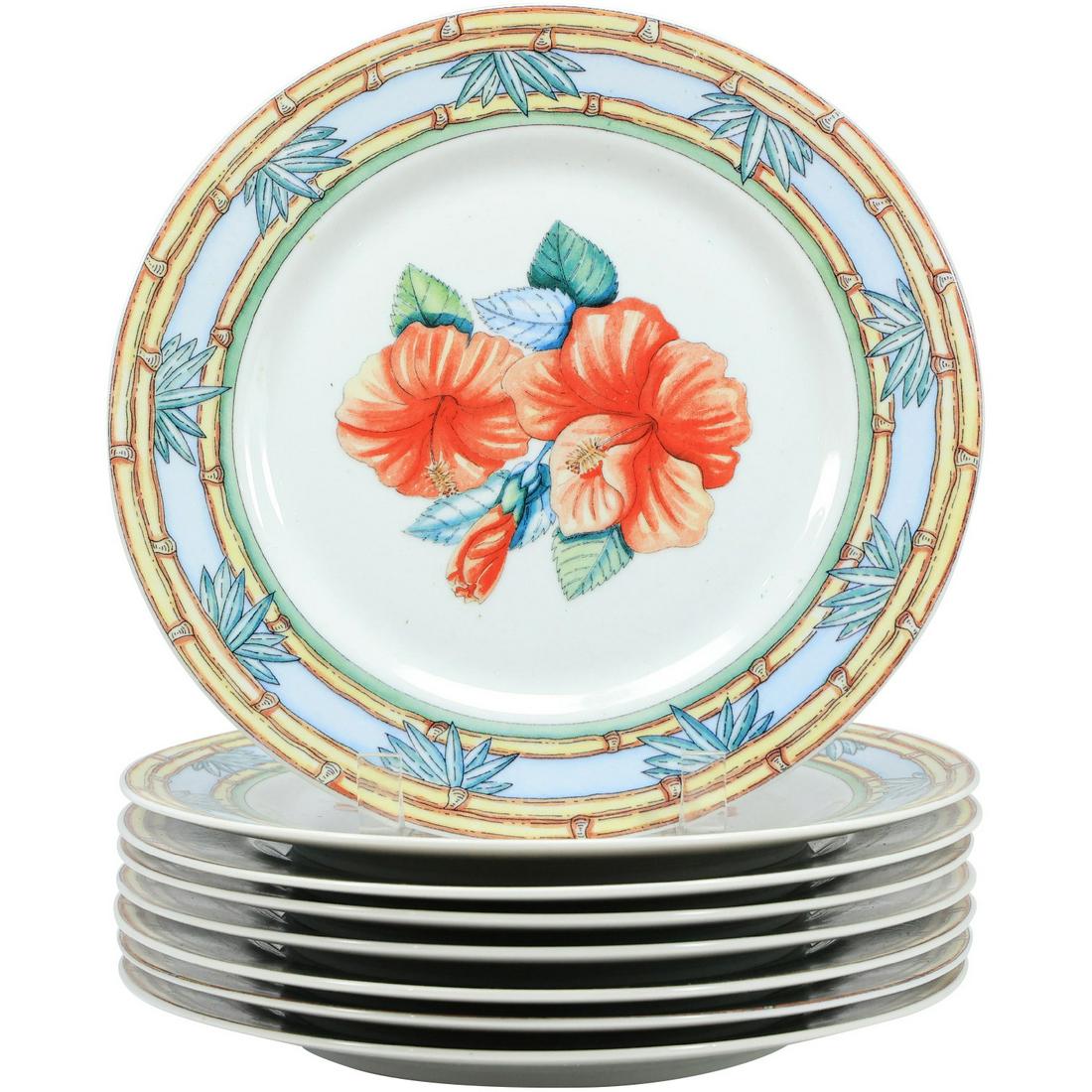 [8] Porcelain Dinner Plates "Trade Winds" by Siddhia Hutchinson (1 of 16)