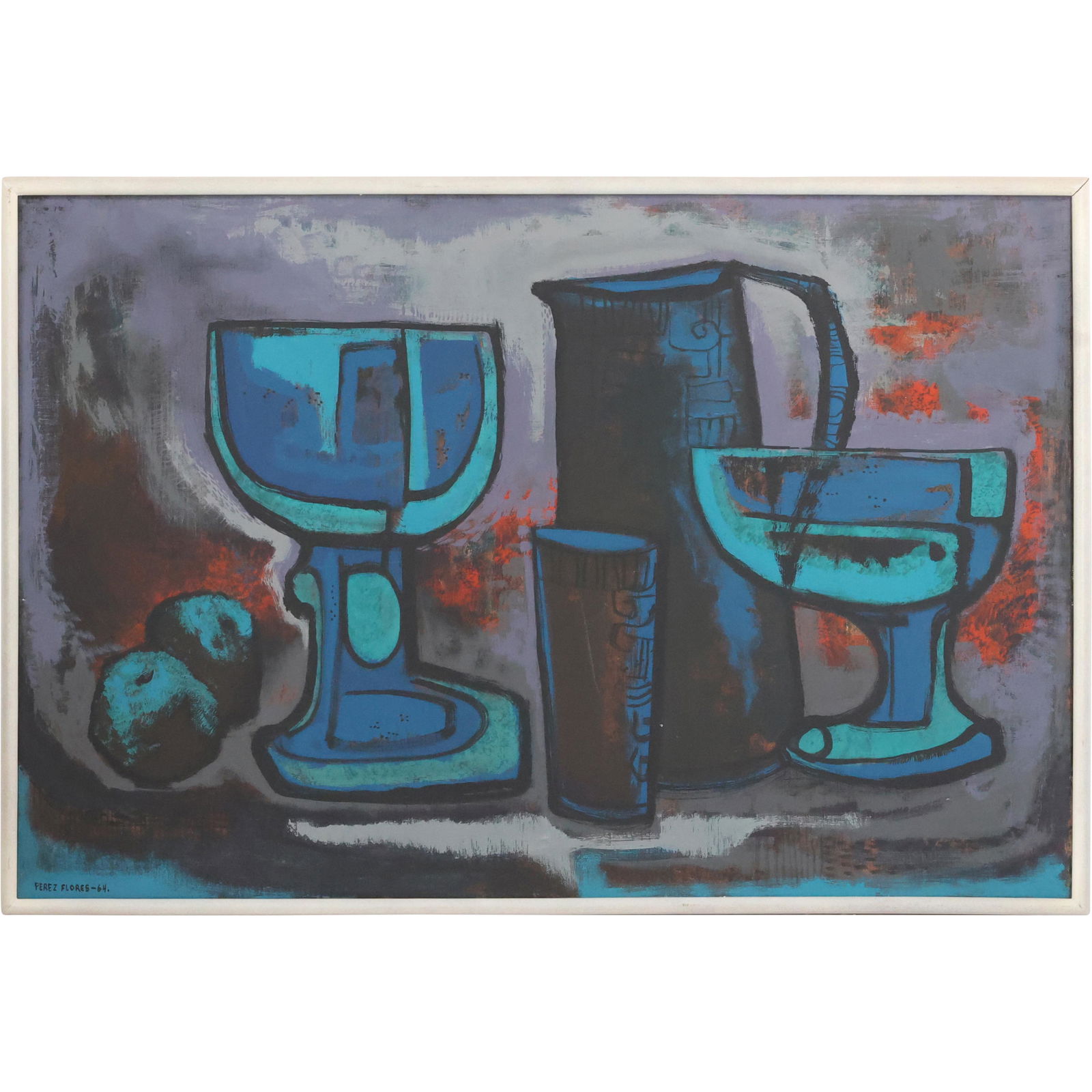 Enrique Perez Flores; 20thC. Latin American Still Life Signed (1 of 14)