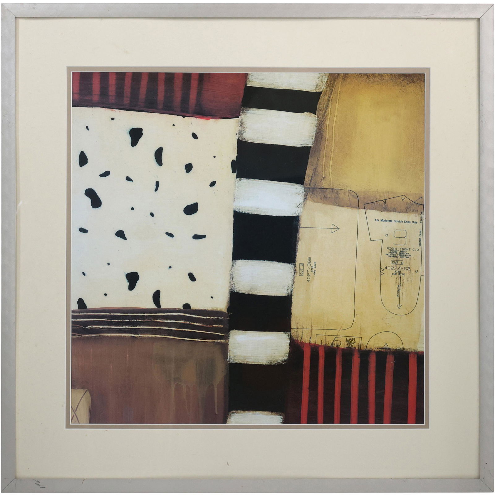 Framed "Patterns" Mixed Media Abstract Composition (1 of 12)