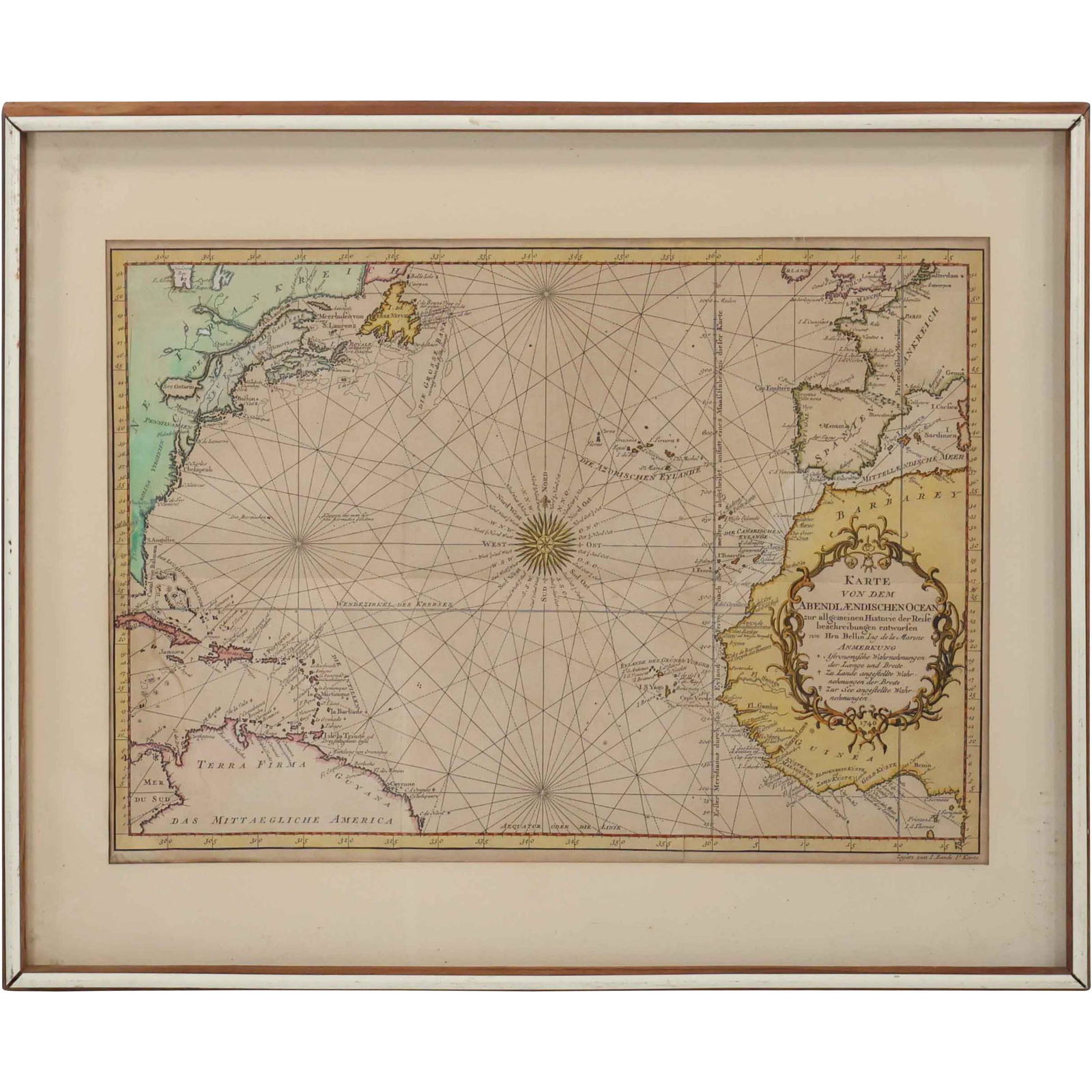 Vintage Nautical Map: Karte von dem AbendlÃ¦ndischen Ocean (1 of 14)