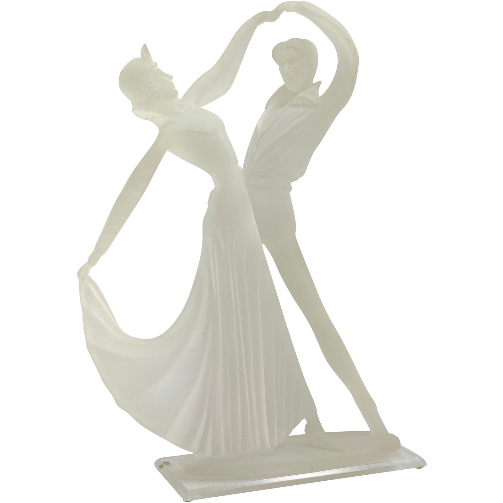 Lucite Man and Woman Dancing Figures Sculpture (1 of 18)