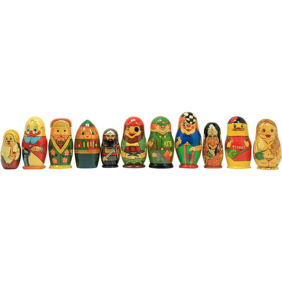11 Assorted Sets of Wooden Russian Dolls in Graduated Sizes (1 of 16)
