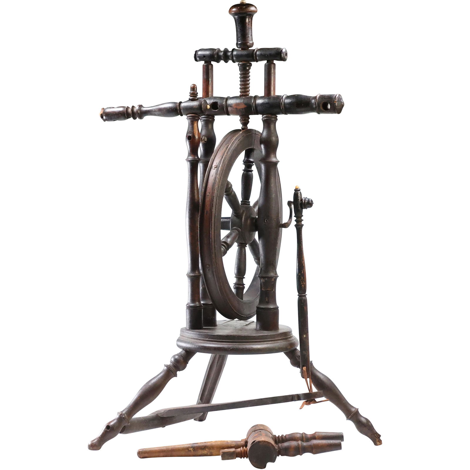 Antique Primitive Flax Wheel (1 of 20)