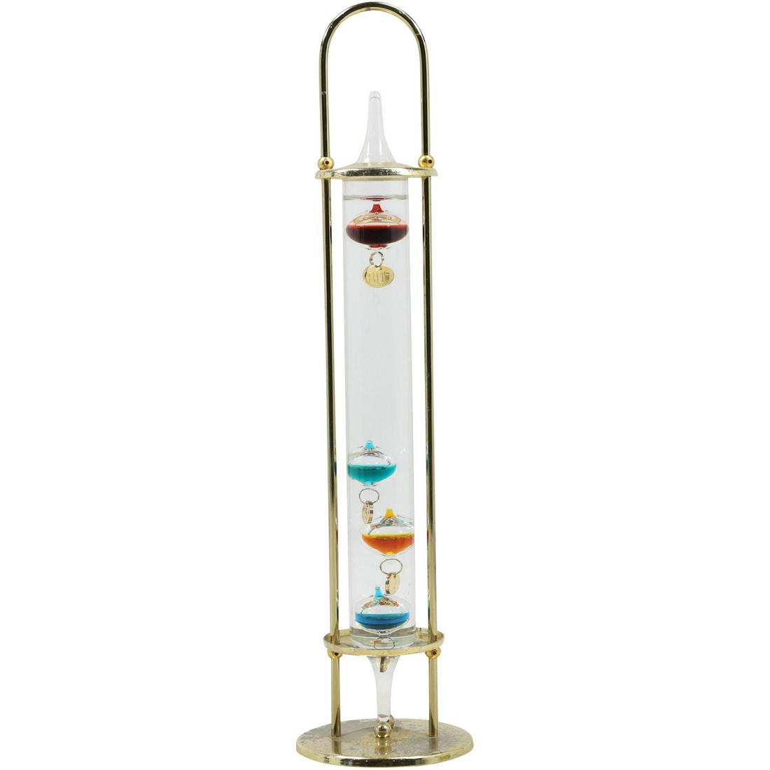 Novelty Glass Tower Galileo Thermometer with Floating Vessels (1 of 20)