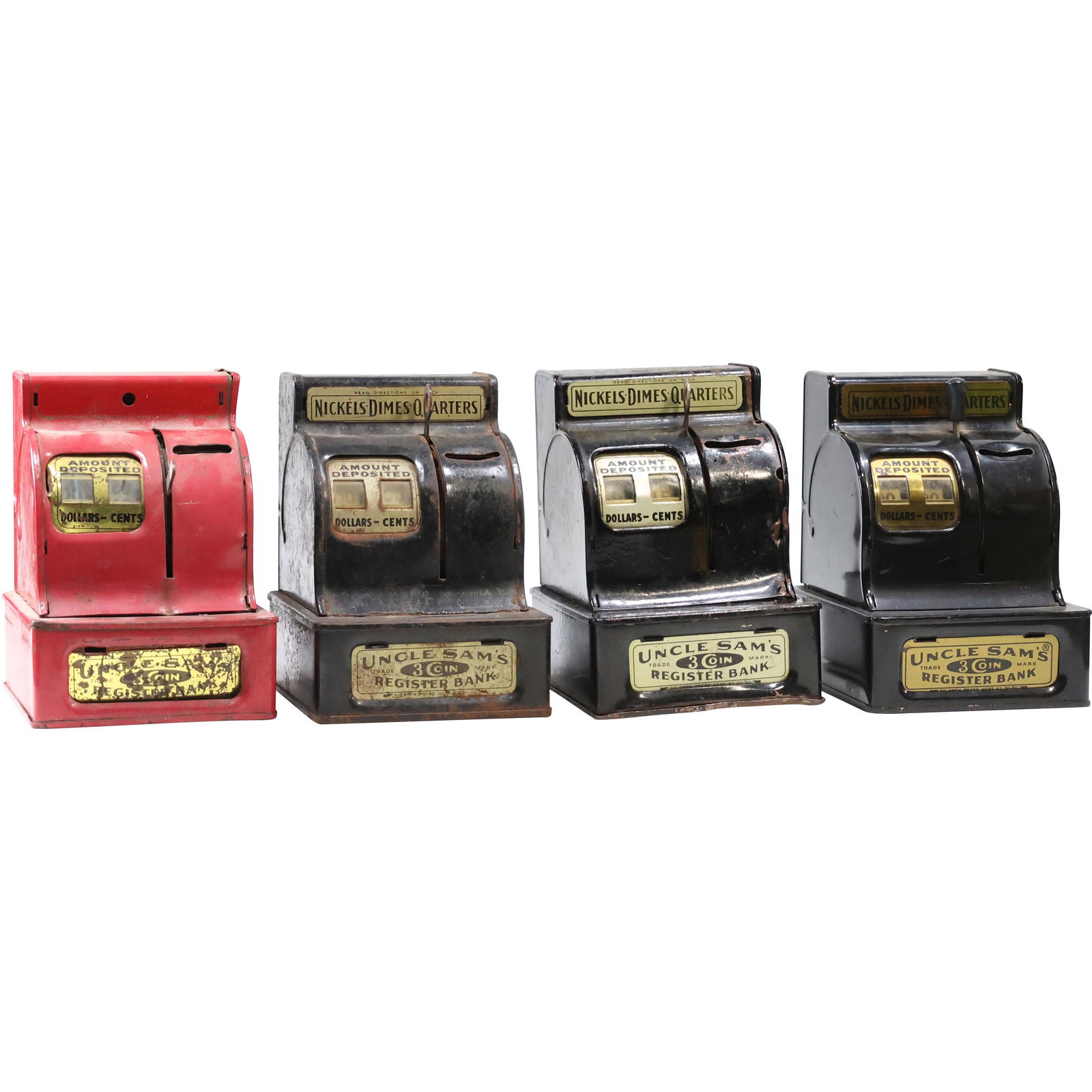 [4] Assorted Vintage Metal Toy Cash Register Coin Banks (1 of 14)