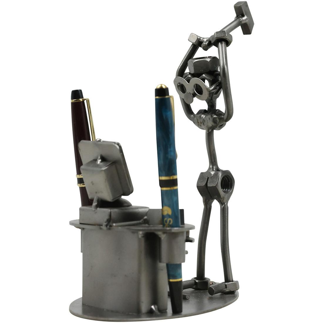 Hinz & Kunst Germany "Das Original" Nuts & Bolts Metal Sculpture Figure at Desk (1 of 20)