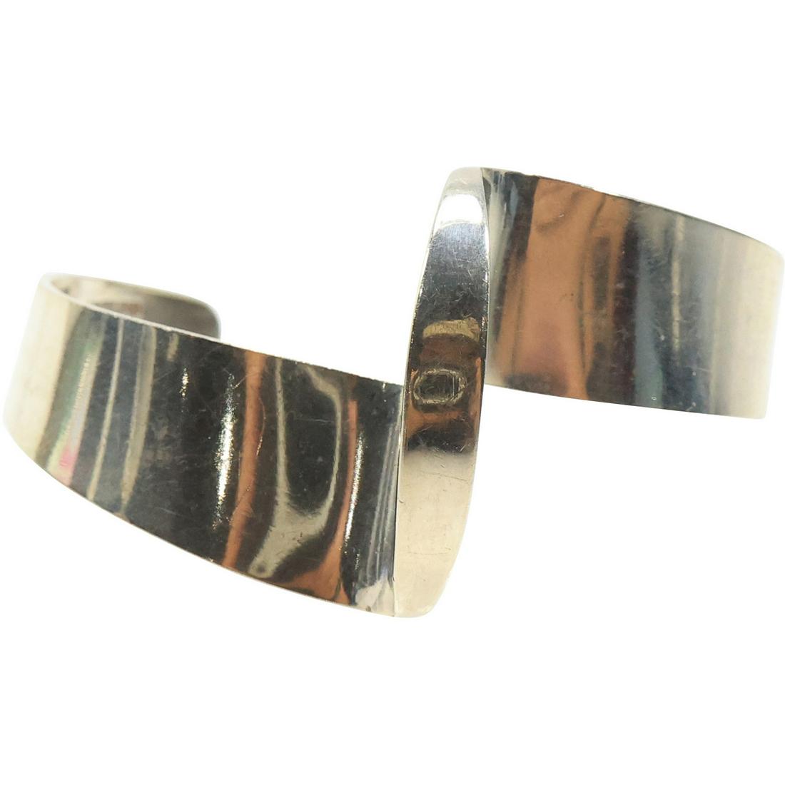 .925 Sterling Silver Taxco Mexico Cuff Bracelet (1 of 12)