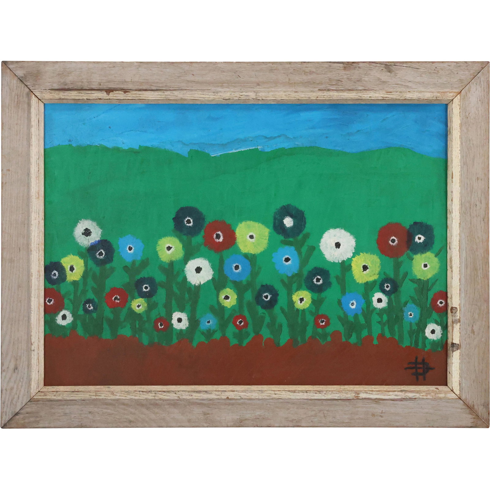 Clementine Hunter,  Oil on Panel Painting, Garden of Flowers (1 of 11)