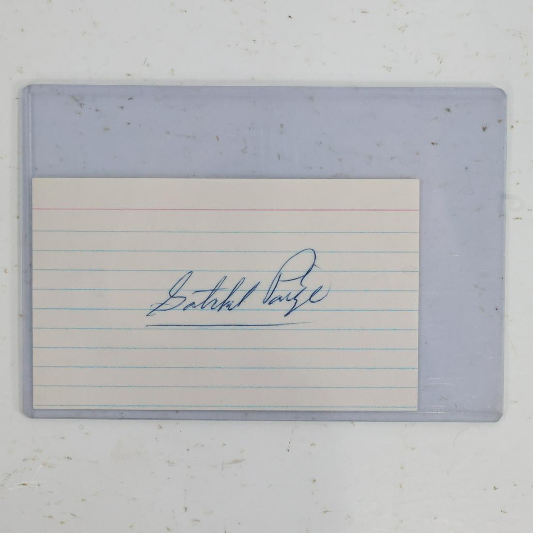 Satchel Paige Autograph on 3 x 5 Card (1 of 5)