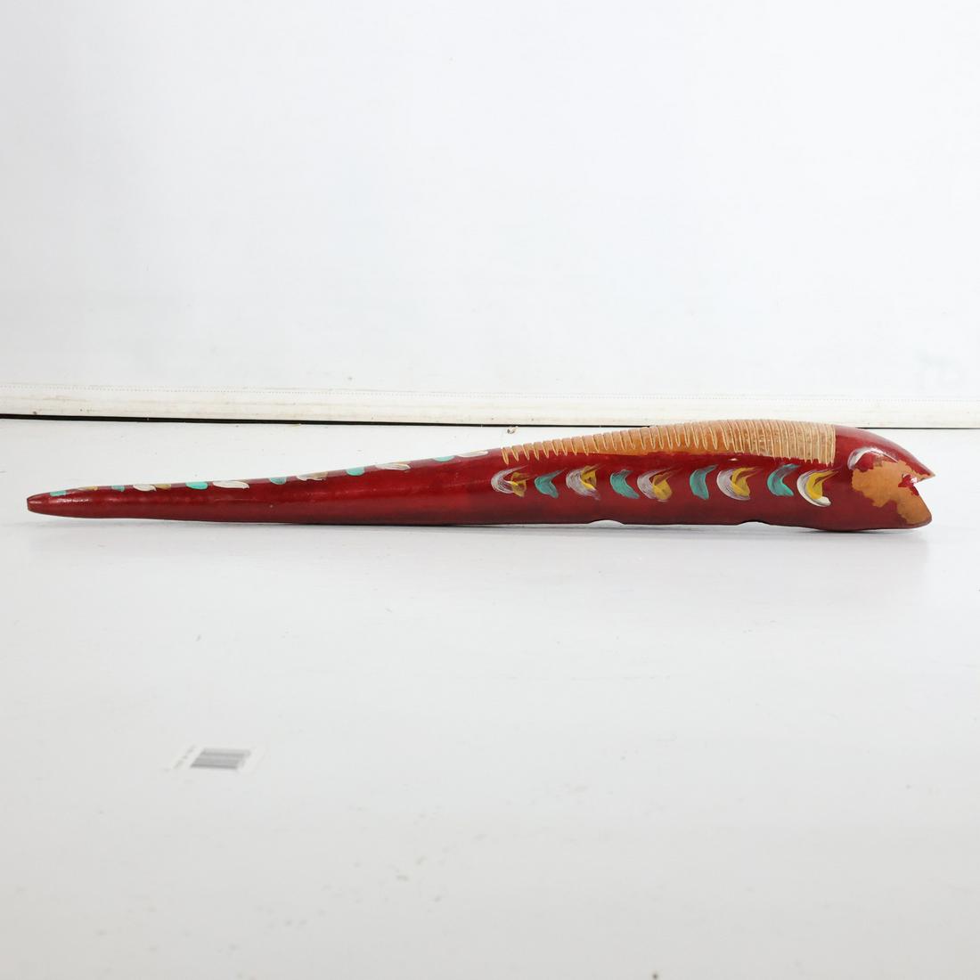 Handmade hand carved guiro Wooden Instrument Paint Decorated (1 of 7)