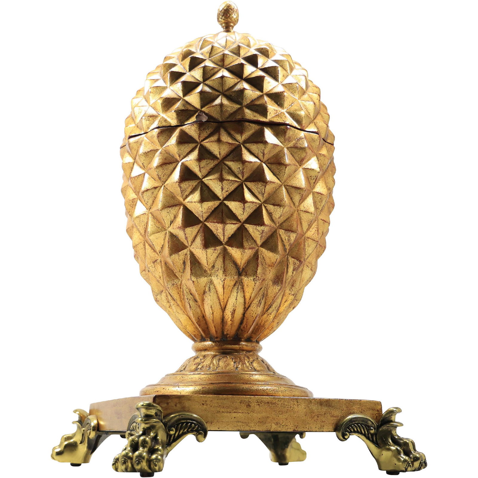 Maitland Smith Gold Gilt Pineapple Covered Box 23 inches height (1 of 20)