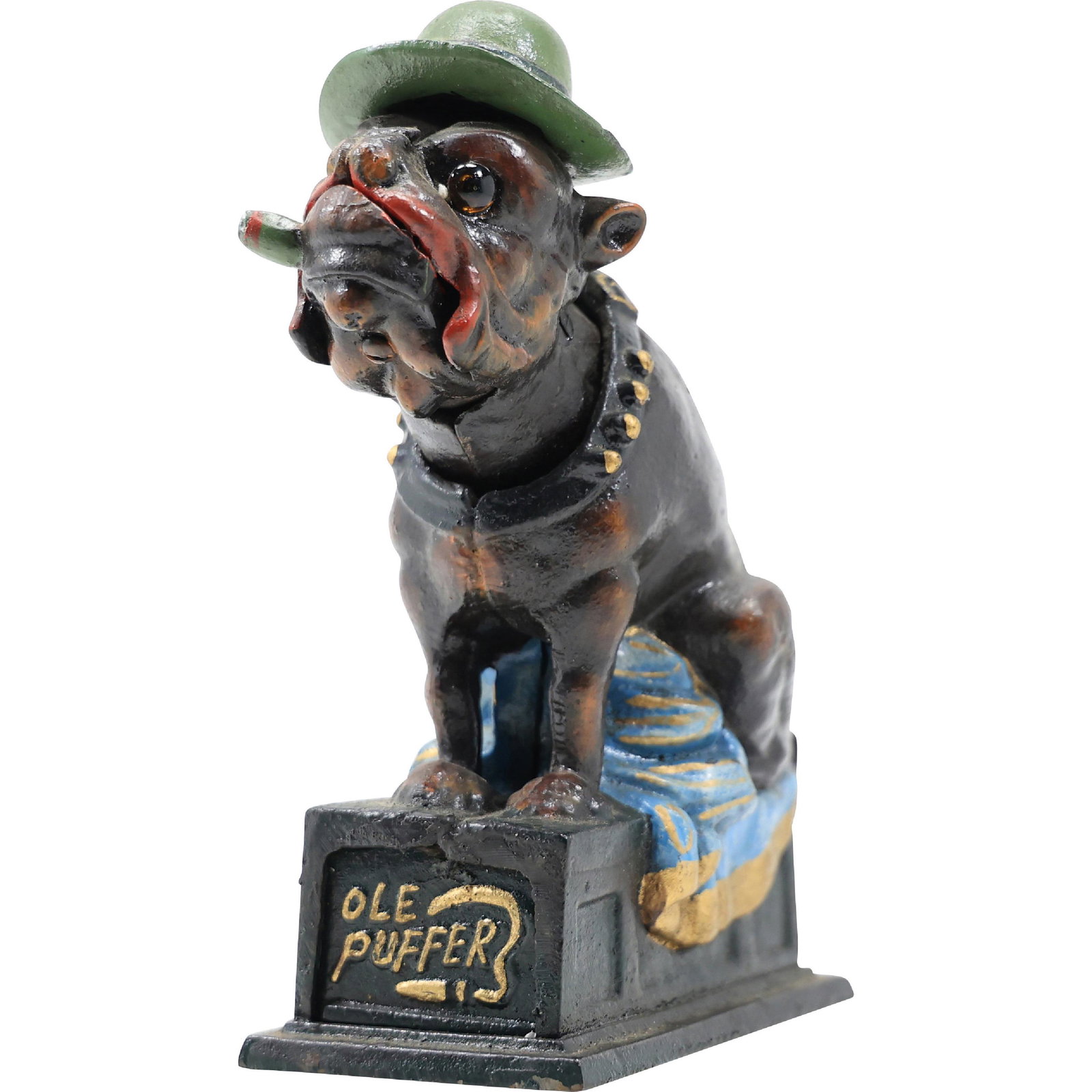 Novelty Cast Iron Mechanical Bank OLE PUFFER Cigars 5 Cents, Book of Knowledge (1 of 18)
