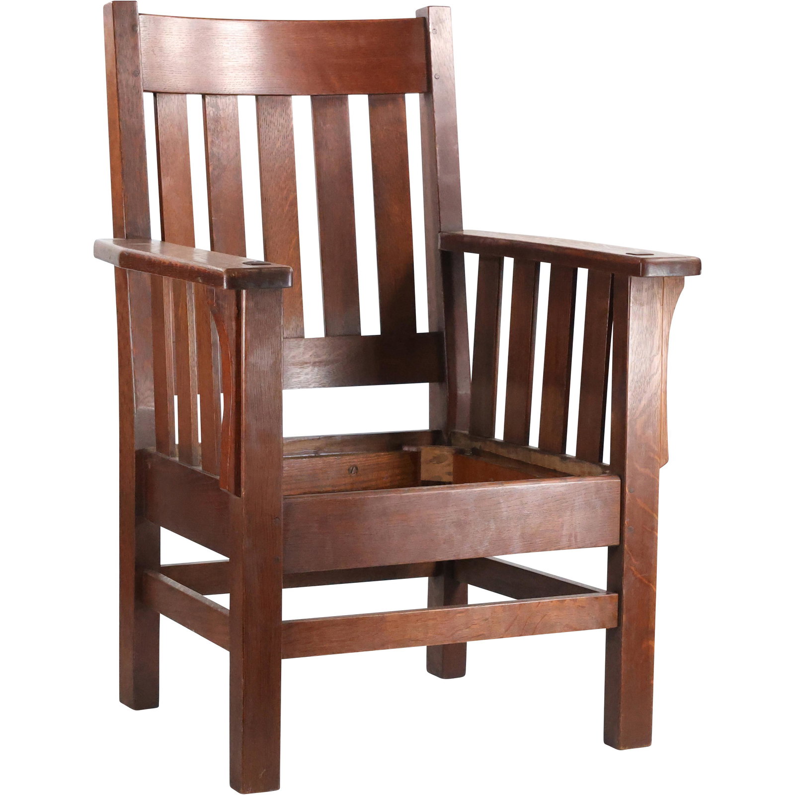 Harden Mission Oak Arm Chair Slat Back with Slat Sides Under Arms - Good Finish (1 of 13)