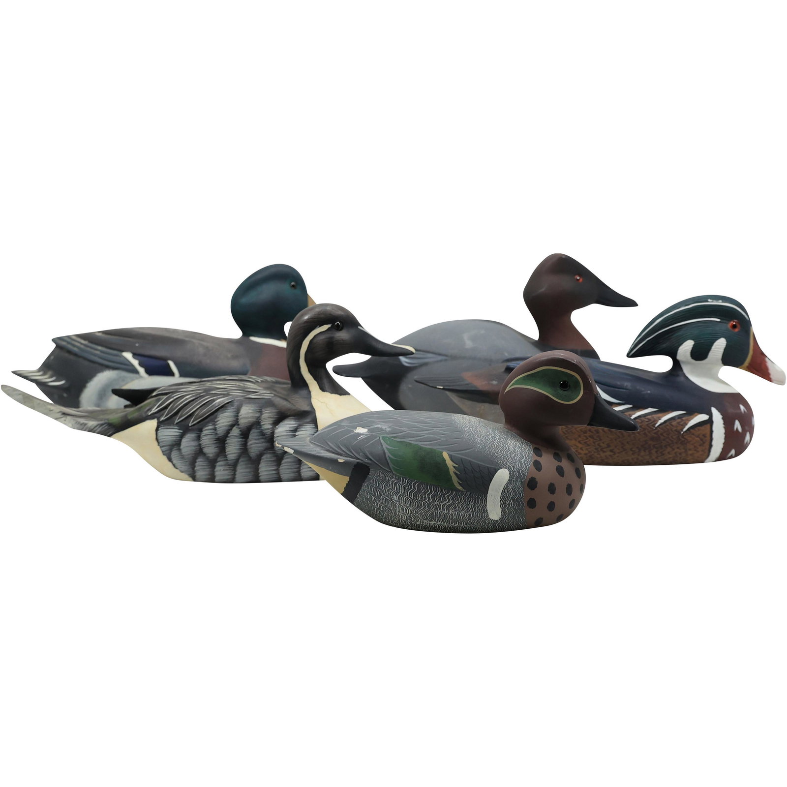 [5] Assorted Carved Wood Duck Decoys in Original Paint Finish (1 of 20)