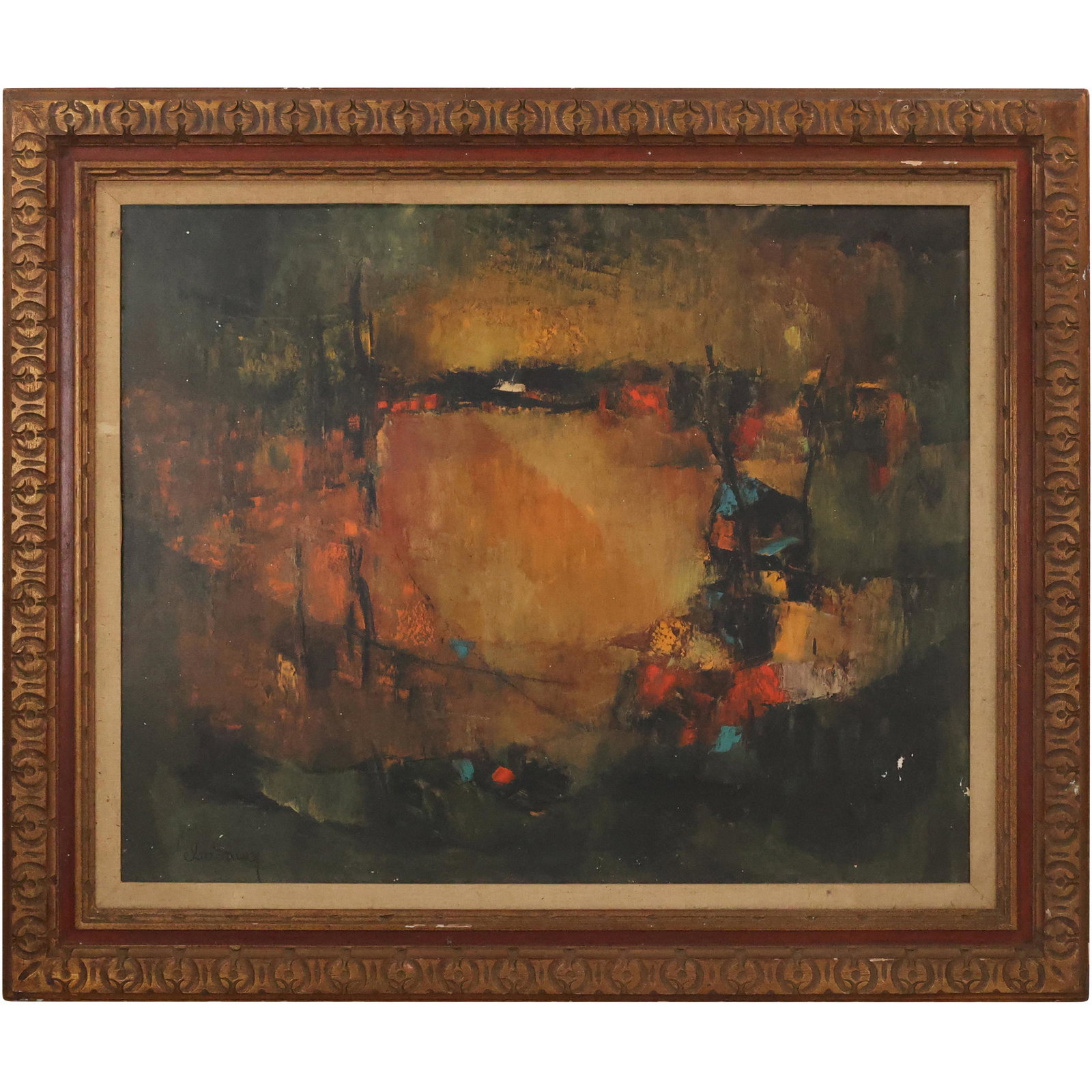 Lebadang 1922-2015 Viet Nan, Vintage Lithograph on Board "Trois Bateaux", Framed (1 of 13)