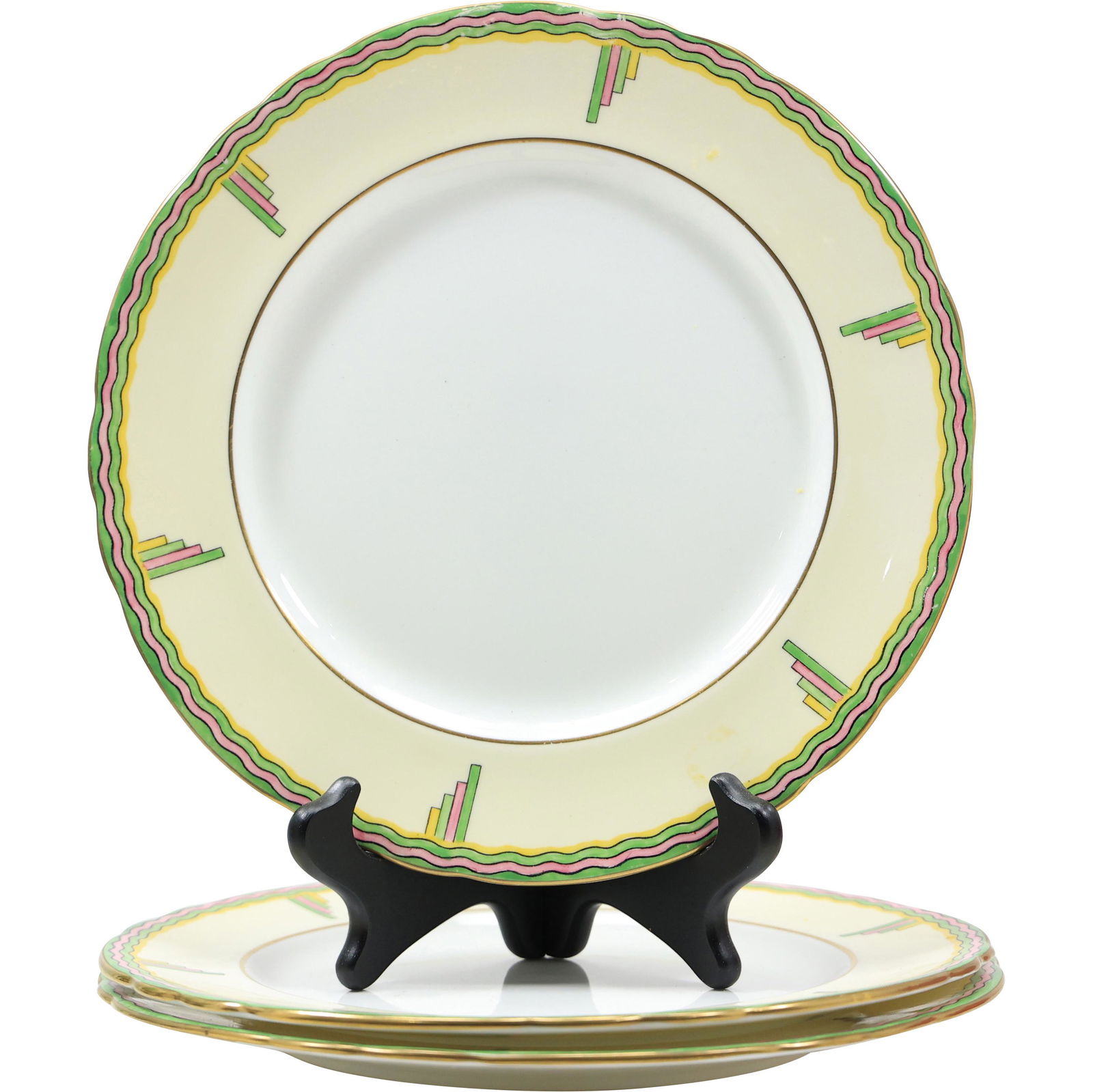 [3] AYNSLEY England "Arcadia" Fine Porcelain Dinner Plates: [3] AYNSLEY England "Arcadia" Fine Porcelain Dinner Plates. size: 1h 10.5w