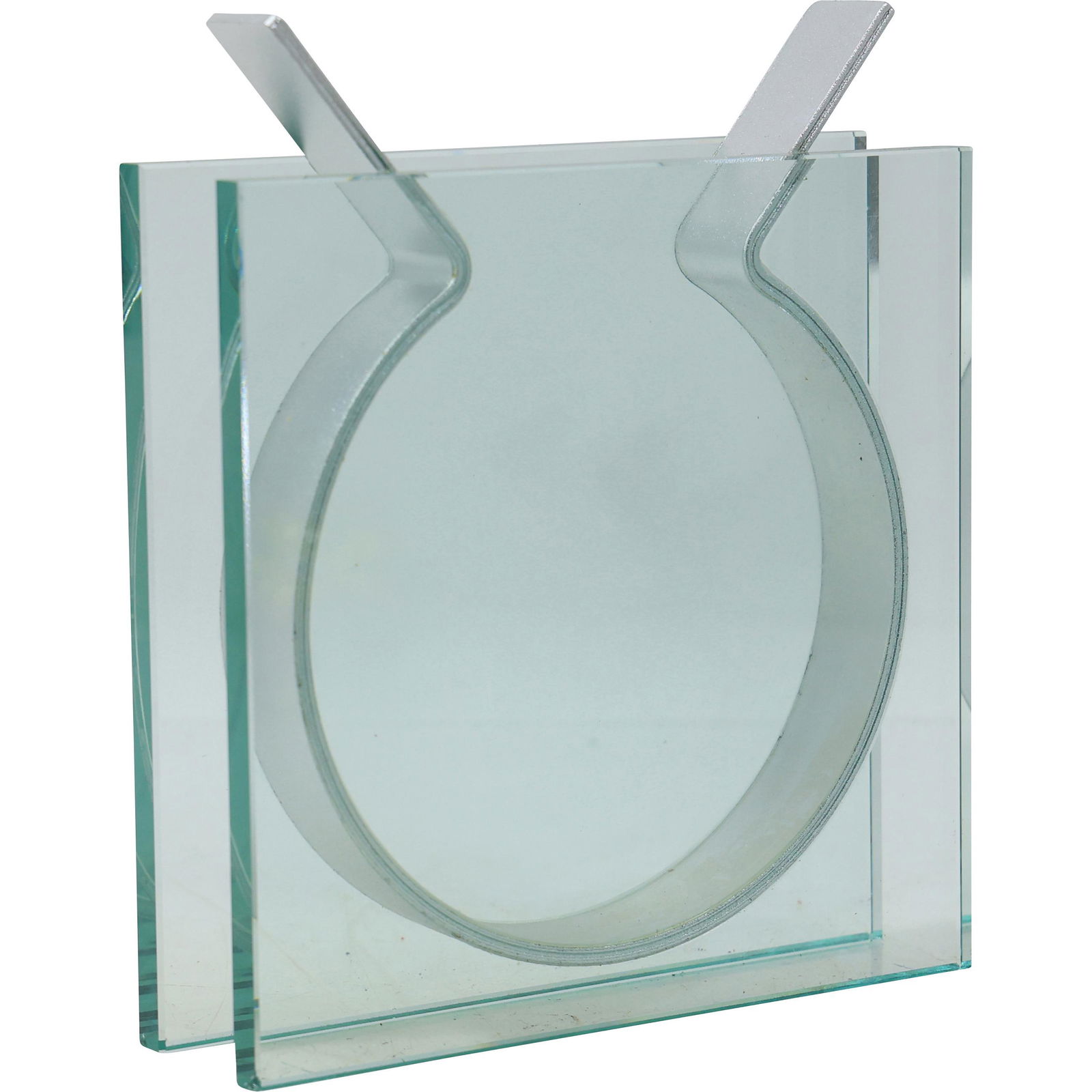 Mid-Century Modern Glass and Flat Bar Sculpture (1 of 16)