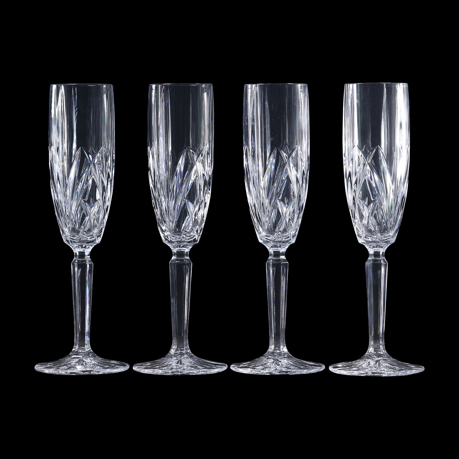 [4] Signed MARQUIS by WATERFORD Crystal Glass Champagne Stemware Glasses (1 of 15)