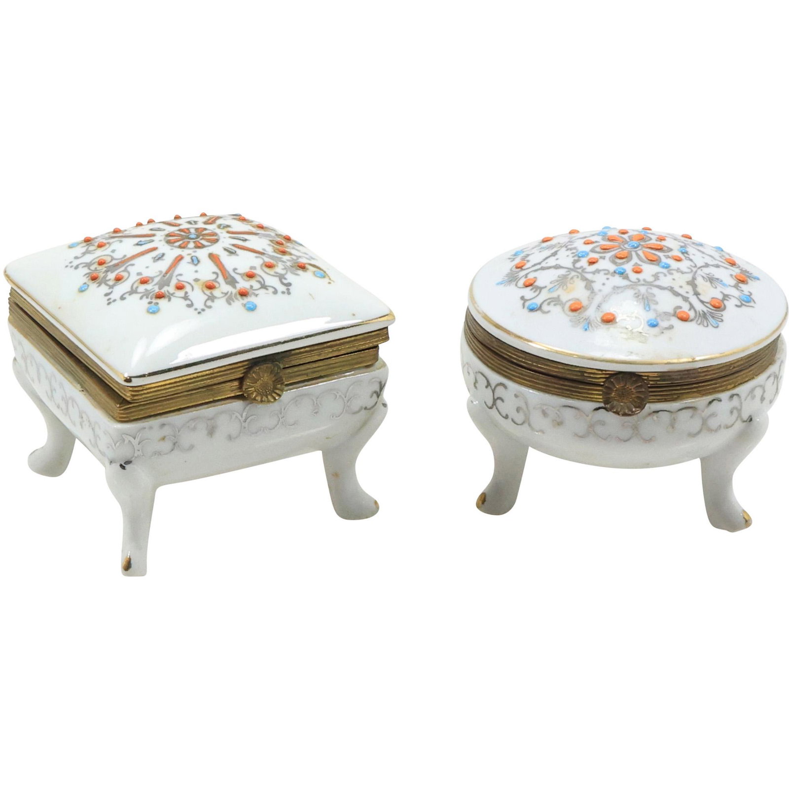 [2] DRESDEN Fine Porcelain Trinket Boxes Hand Painted (1 of 14)