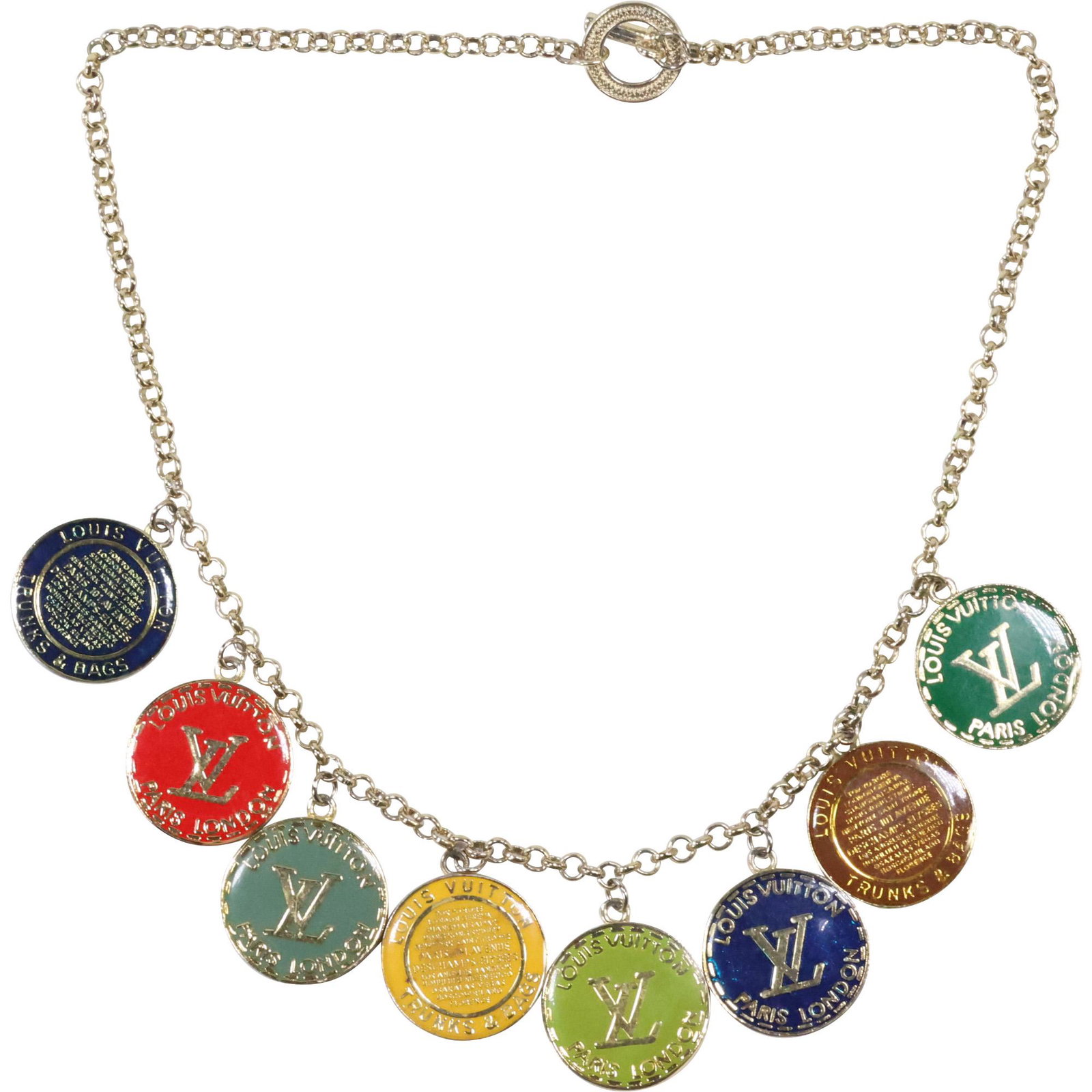 Louis Vuitton Token Necklace 21 in. x 1 1/8 in.: Louis Vuitton Token Necklace 21 in. x 1 1/8 in.