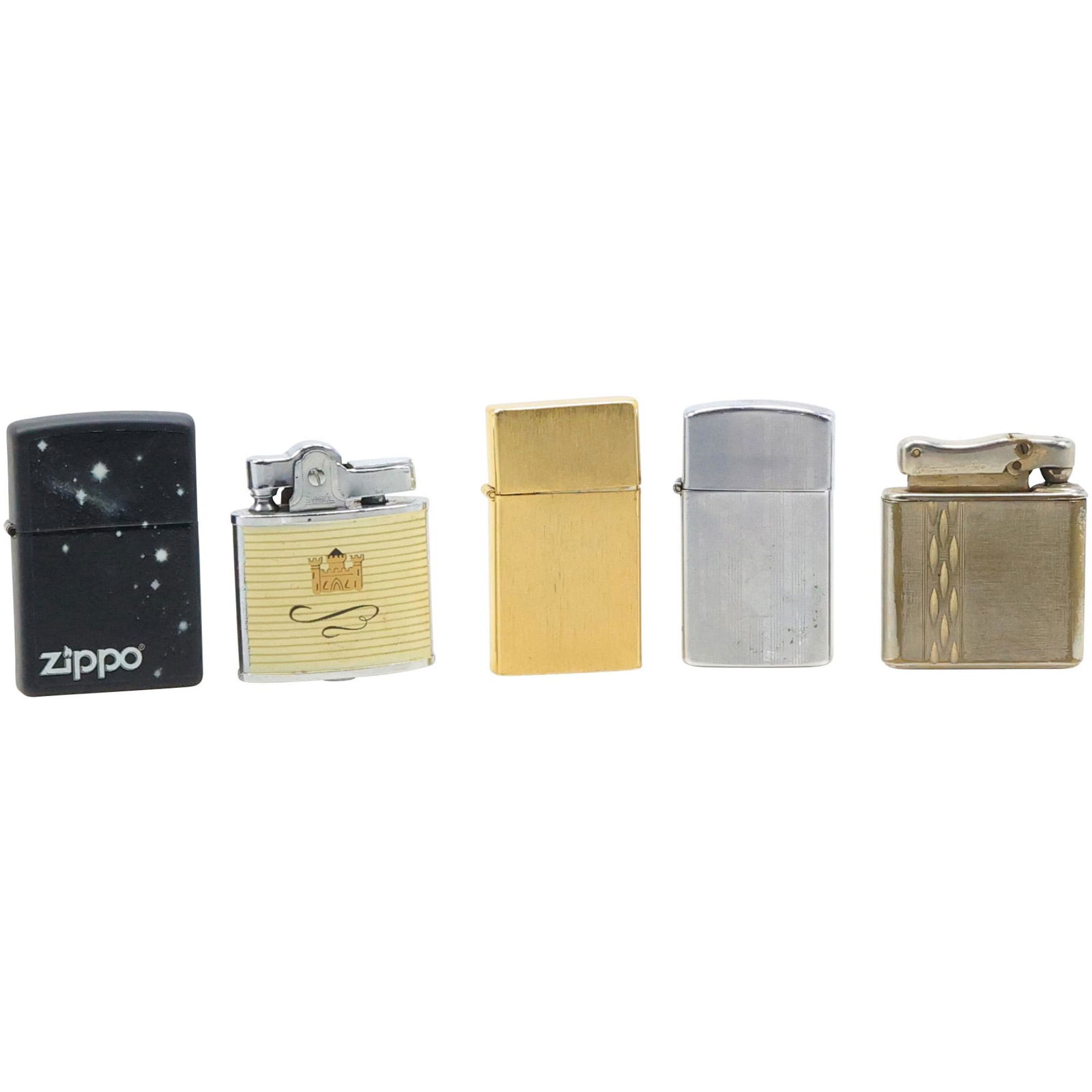 [4] Vintage Cigarette Lighters: 14K Gold Plated; "Symbol" Castle Stencil; Kreisler, Rogers (1 of 20)